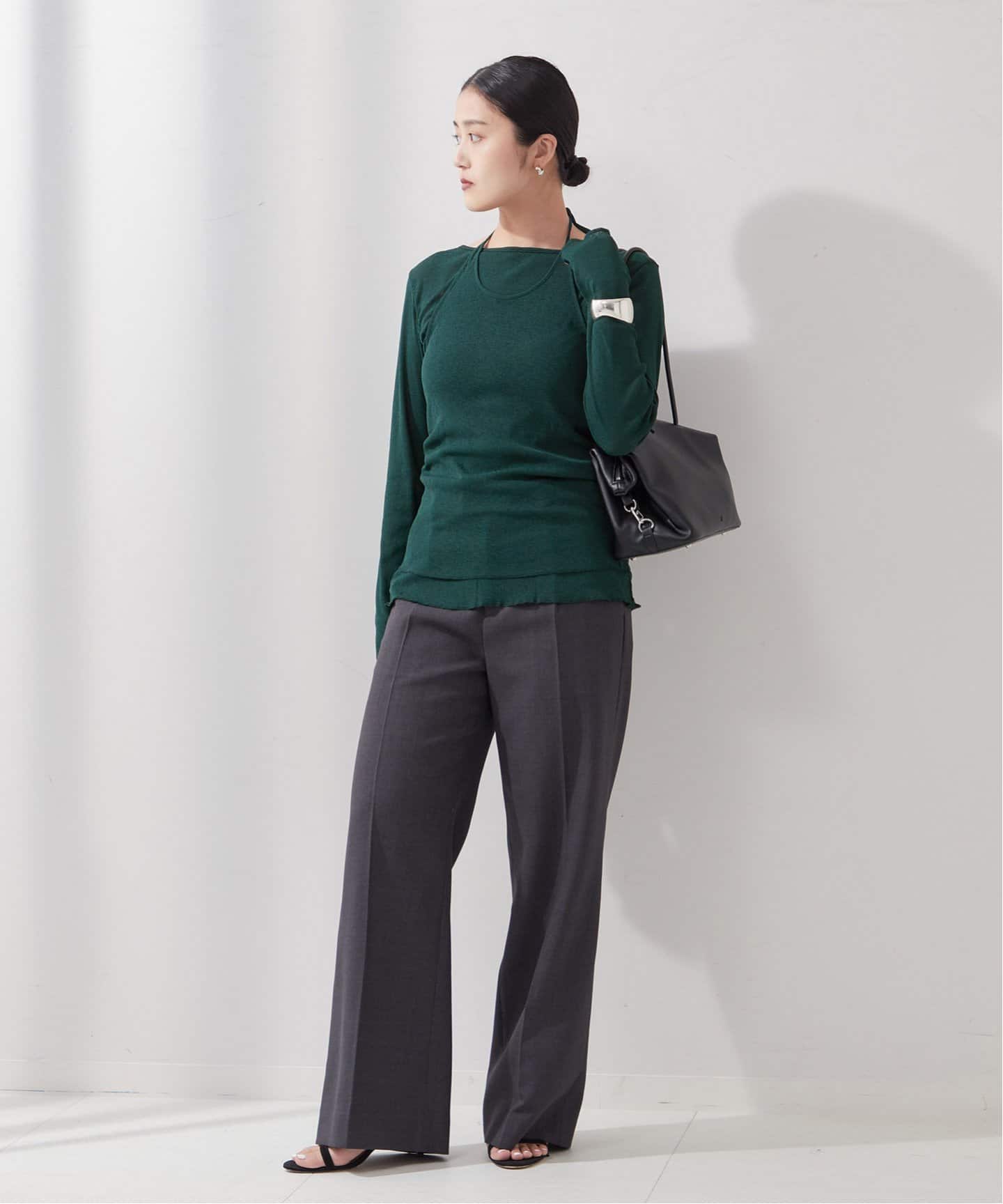 【ジャーナルスタンダードL'ESSAGE】セットアップ DRYリブセットアッププルオーバー（Tシャツ／カットソー