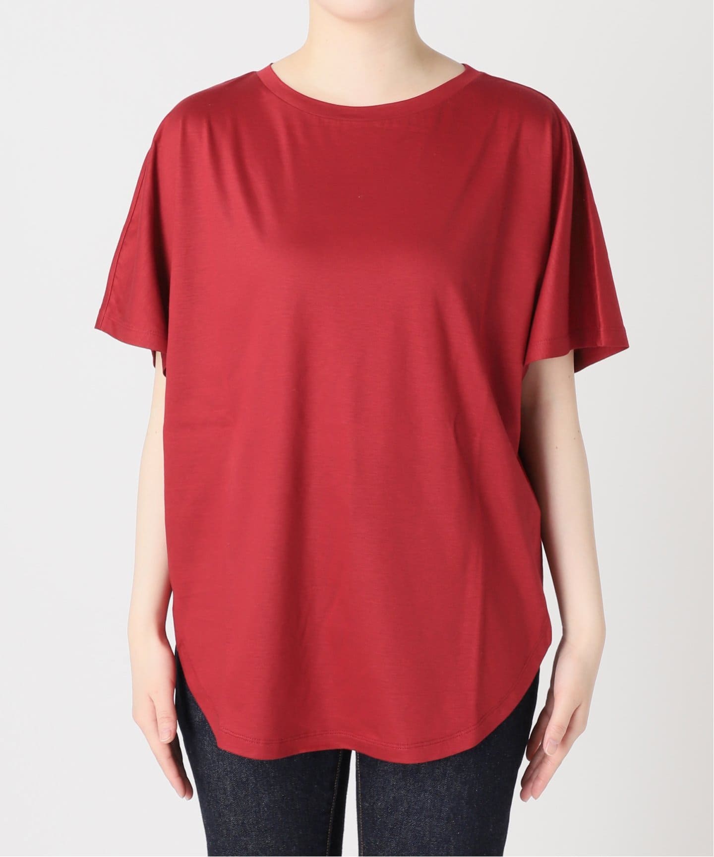 JOURNAL STANDARD L'ESSAGE 60リヨセルドルマンTレッド 60リヨセルドルマンTシャツ（Tシャツ／カットソー）｜JOURNAL