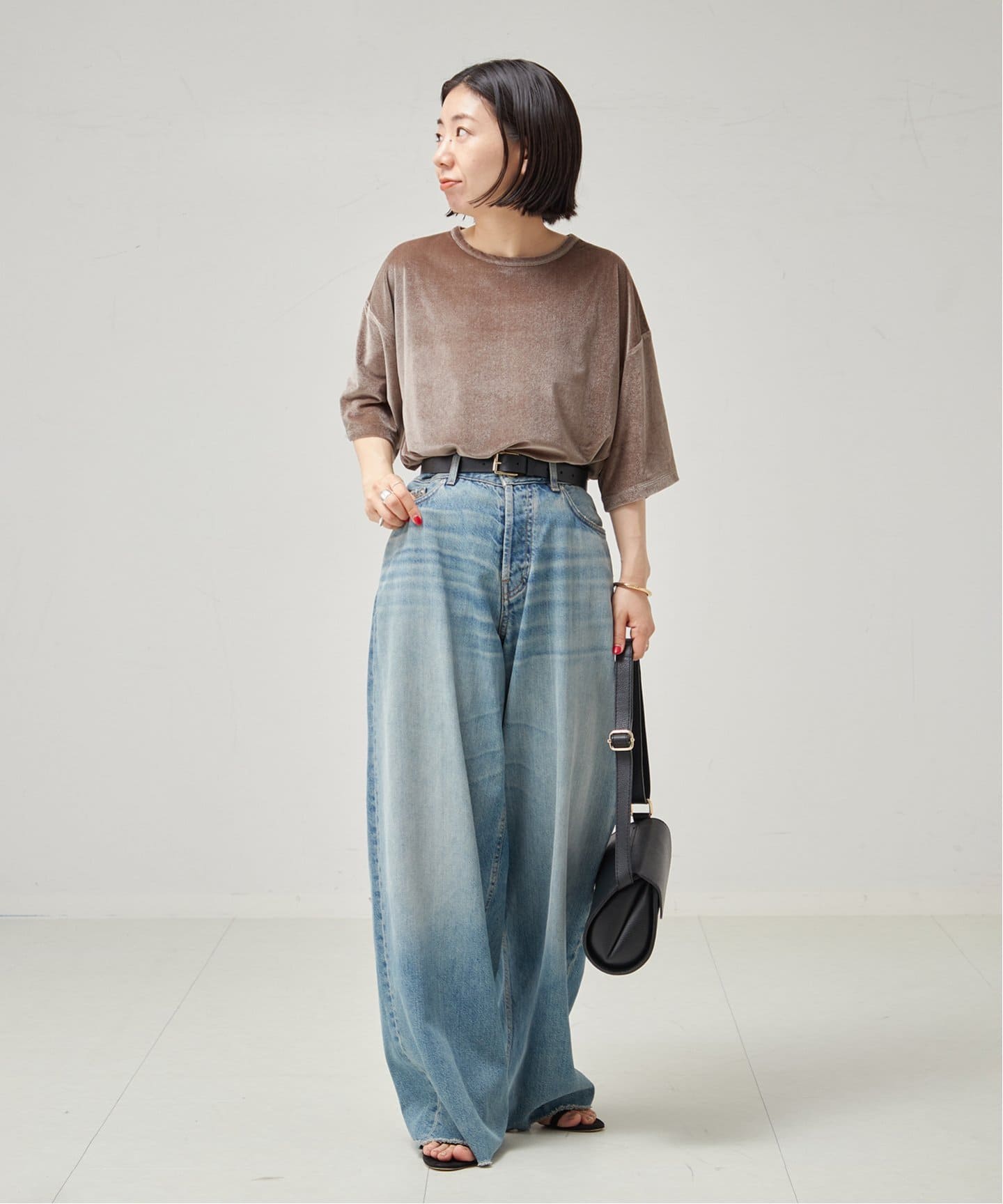 ジャーナルスタンダードレサージュ　ベロアTシャツ25AW 完売品　最終値下げ ベロアTシャツ（Tシャツ／カットソー）｜JOURNAL STANDARD L