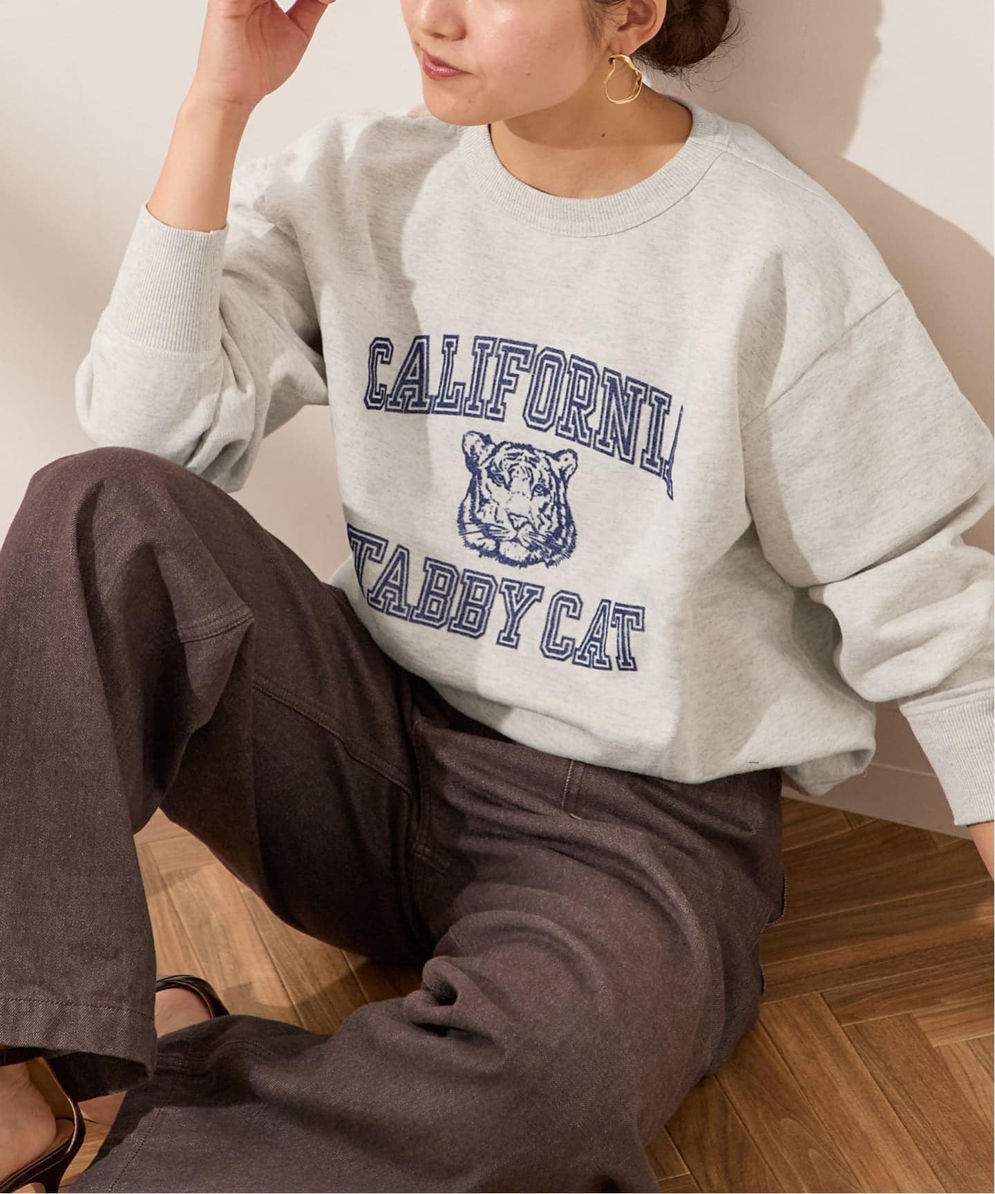 予約》【MIXTA/ミクスタ】CALIFORNIA TABBY CAT CREW SWEATSHI