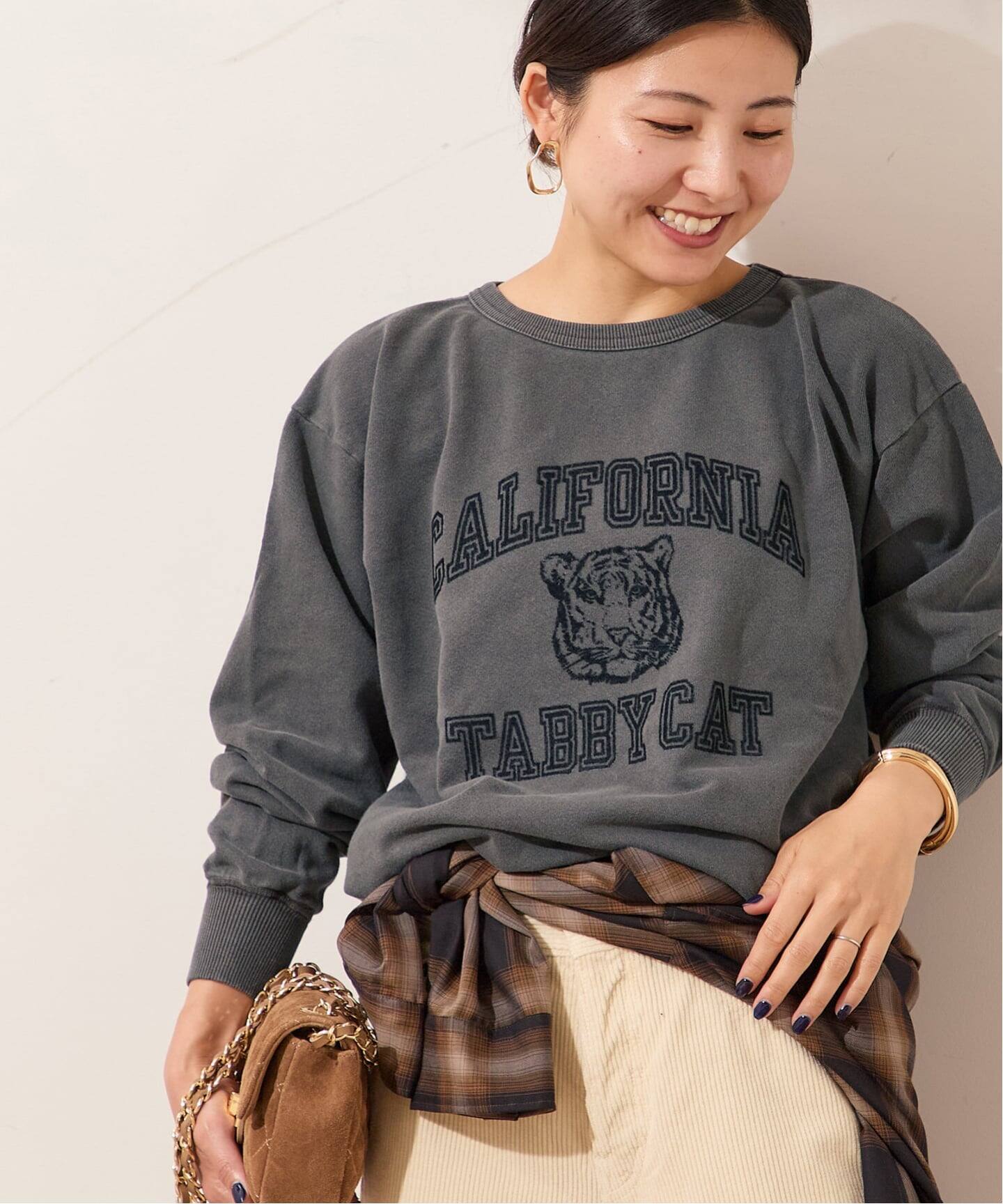 MIXTA/ミクスタ】CALIFORNIA TABBY CAT CREW SWEATSHI：スウェット 