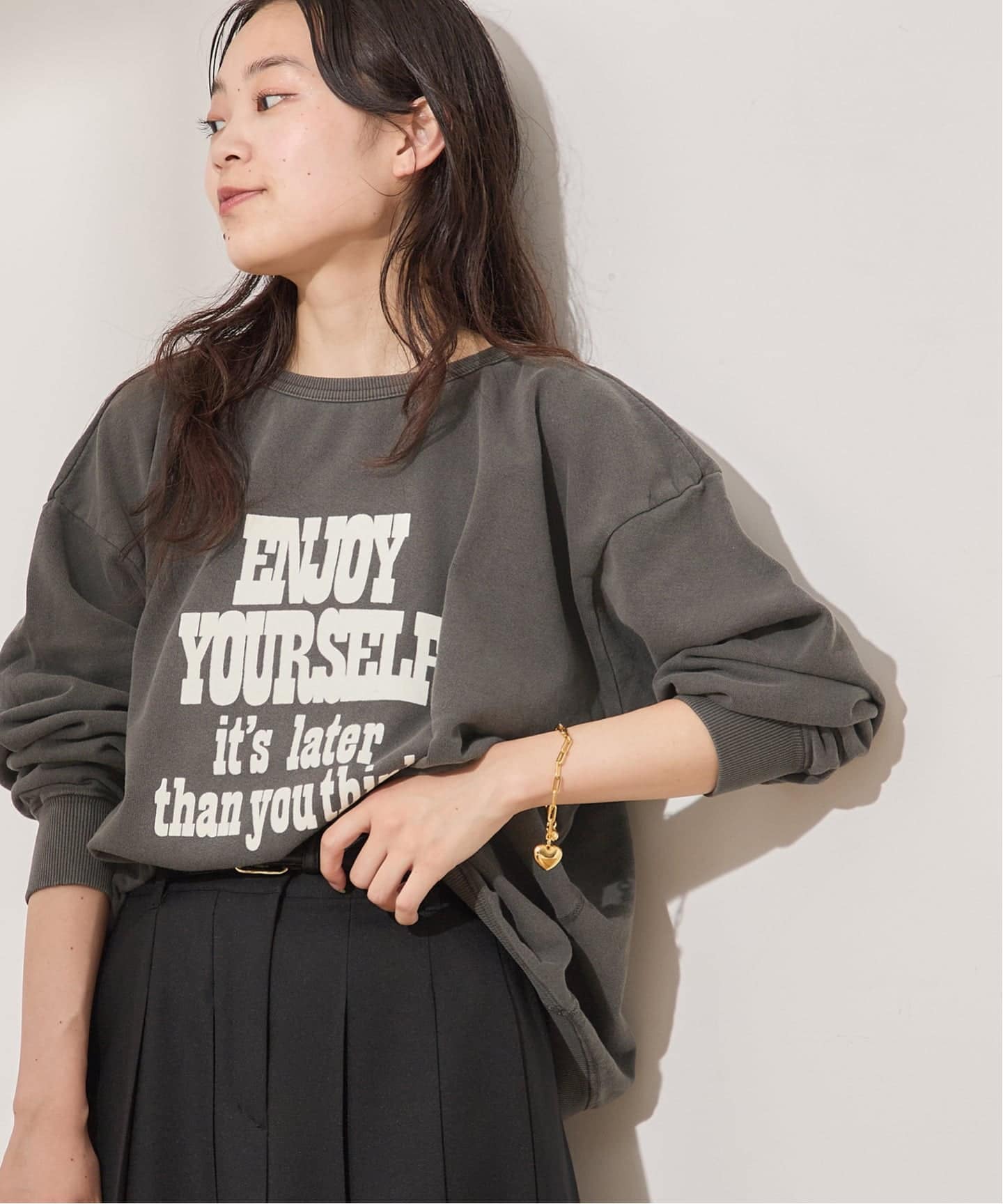 ジャーナルスタンダードレサージュ　スウェット 予約》【MIXTA/ミクスタ】ENJOY YOURSEL F CREW SWEATSHITS