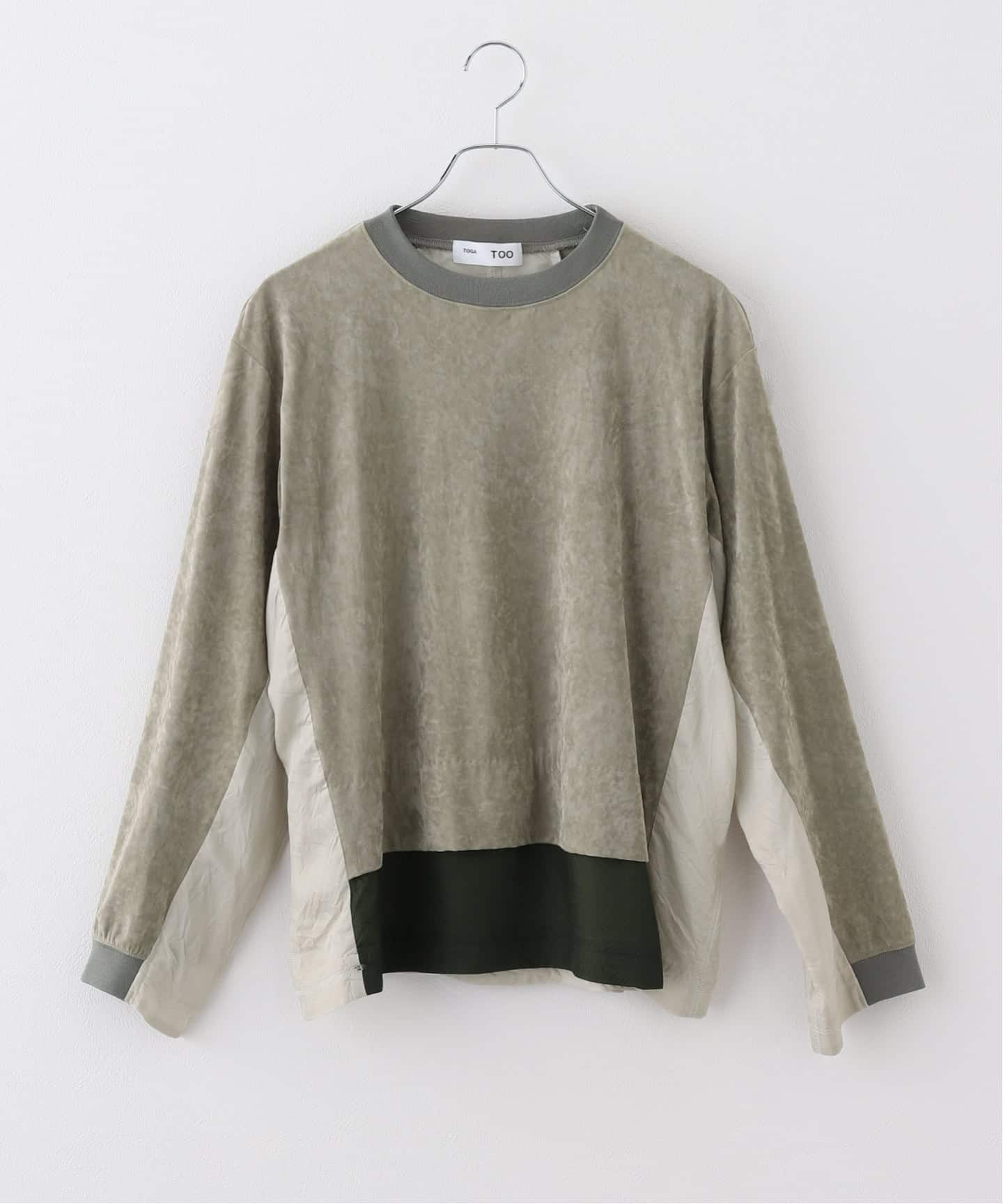 TOGA トーガ Tシャツ・カットソー 緑(ラメ) 0303625E0013 TOGA TOO/トーガトゥ】Velor jersey L/S：カットソー（Tシャツ