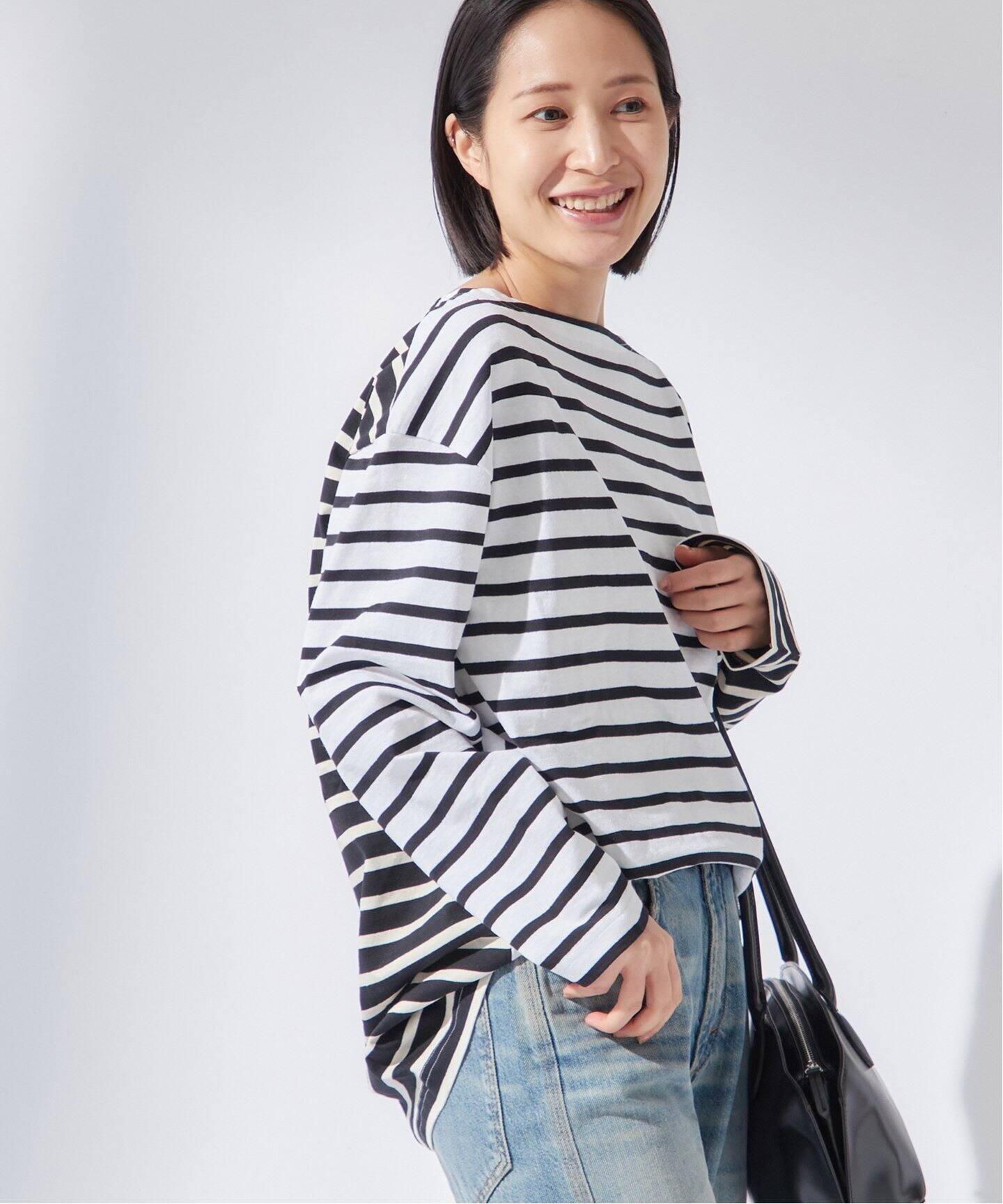 別注》【Leminor/ルミノア】クレイジーボーダー：カットソー（Tシャツ  