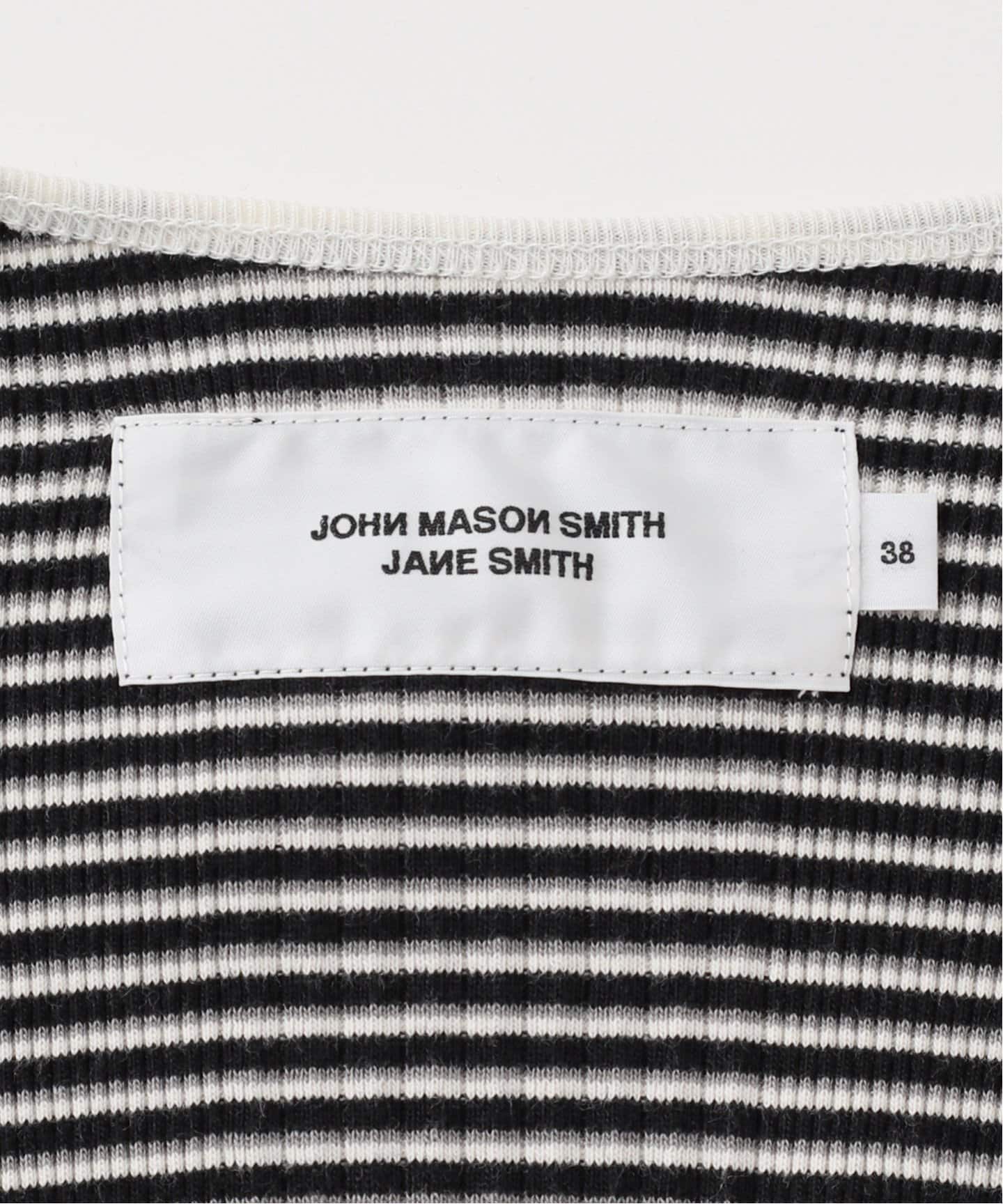 JOHN MASON SMITH ジョン メイソン スミス 25SS COTTON RANDOM BORDER RIB CAMI ランダムボーダーキャミ カットソー 25SCT-730L バーガンディ 38 JOHN MASON SMITH ジョン メイソン スミス 25SS COTTON RANDOM BORDER