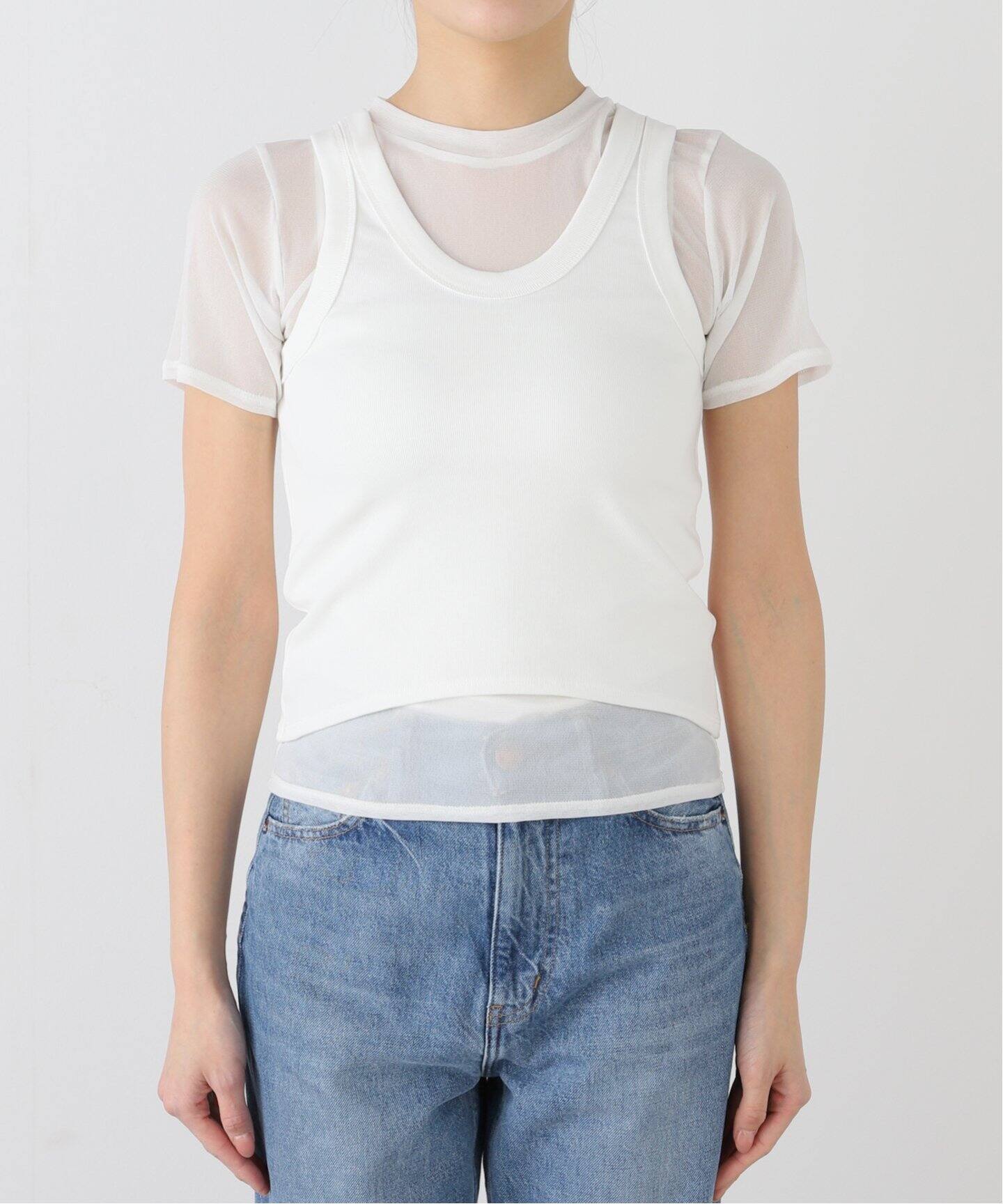 JANE SMITH/ジェーンスミス】SHORT SLEEVE WITH TANK LAYERE