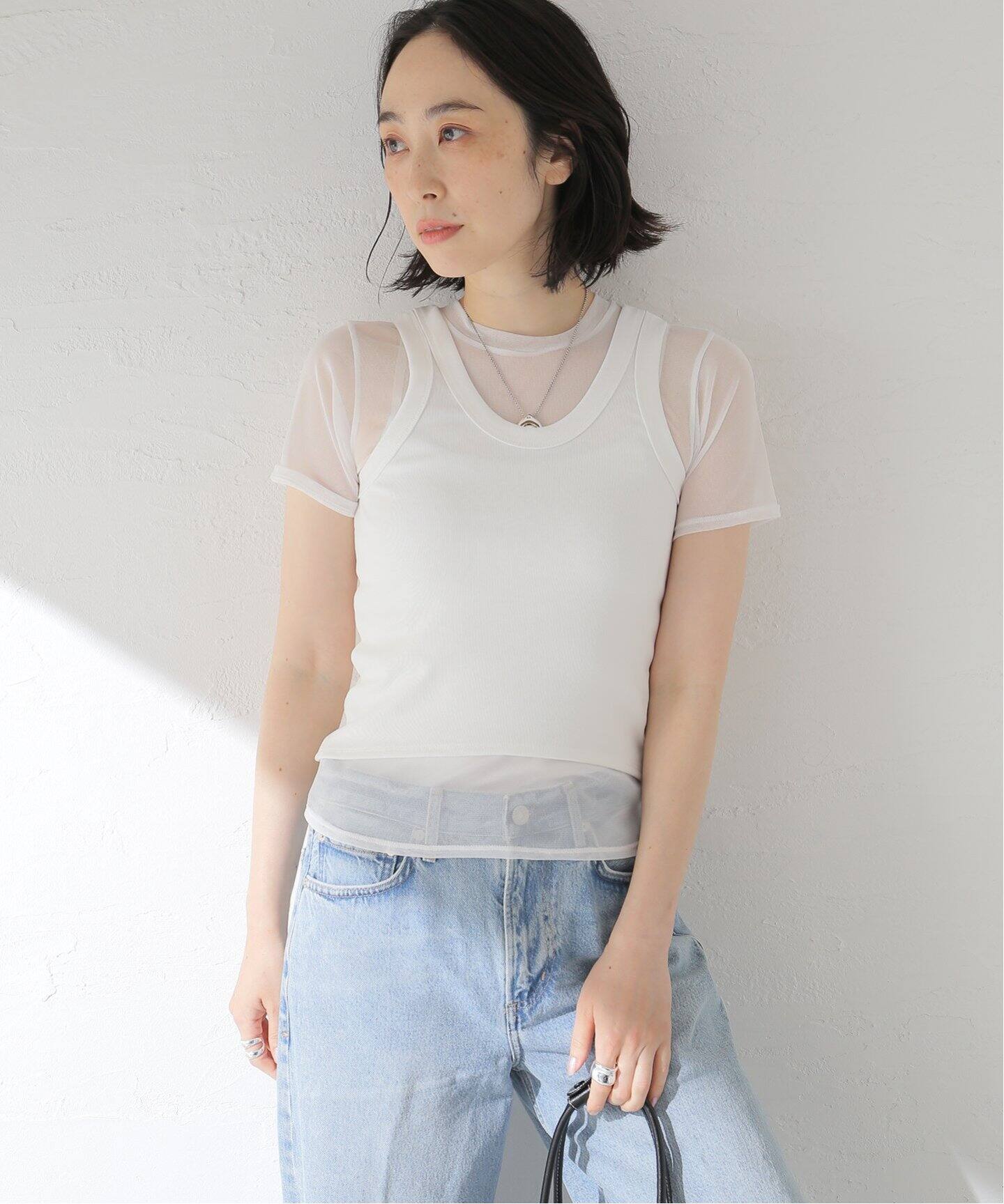 JANE SMITH/ジェーンスミス】SHORT SLEEVE WITH TANK LAYERE
