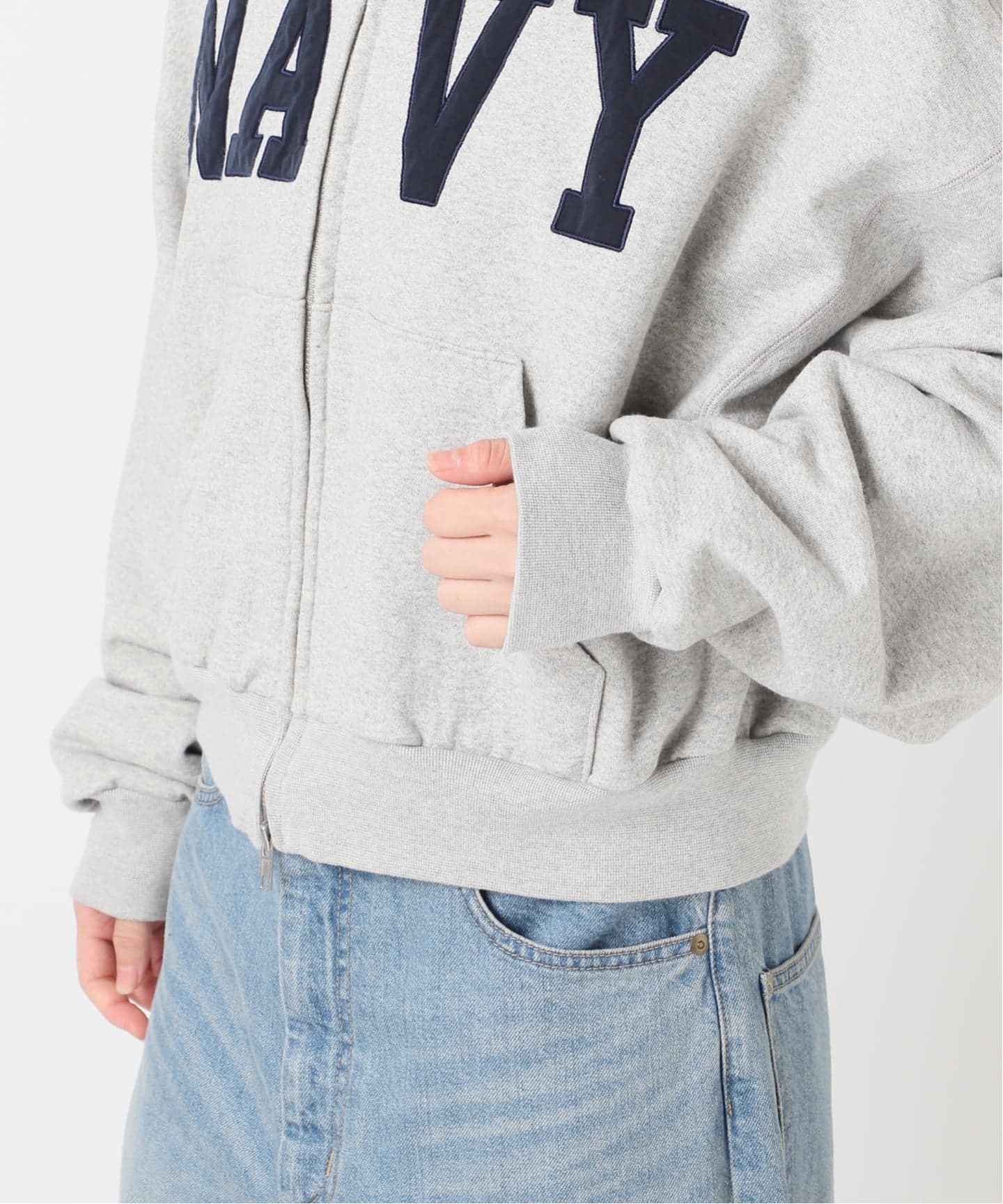 inscrire アンスクリア　パーカー INSCRIRE /アンスクリア】Navy Zip Hoodie：パーカー（パーカー