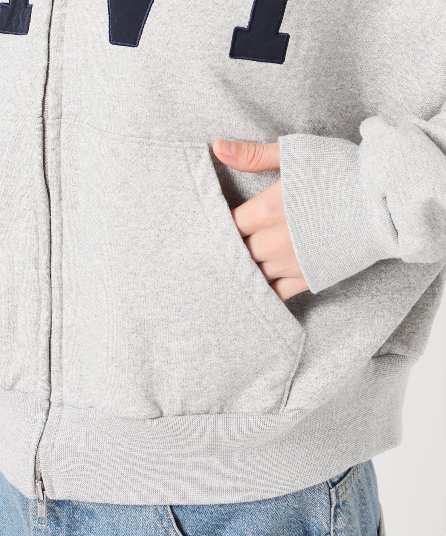 inscrire アンスクリア　パーカー INSCRIRE /アンスクリア】Navy Zip Hoodie：パーカー（パーカー