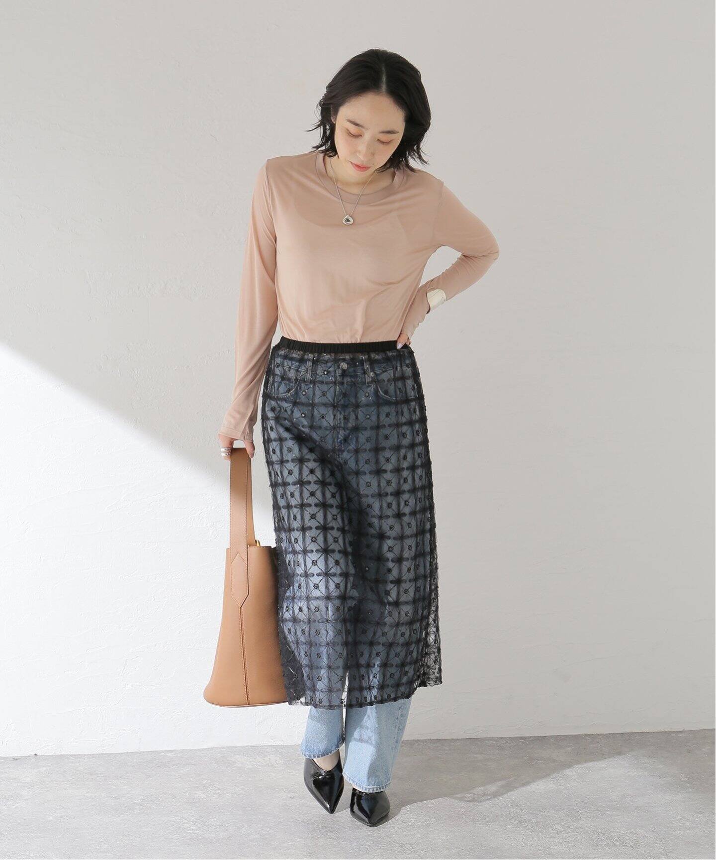 BASERANGE/ベースレンジ】LONG SLEEVE TEE：カットソー（Tシャツ