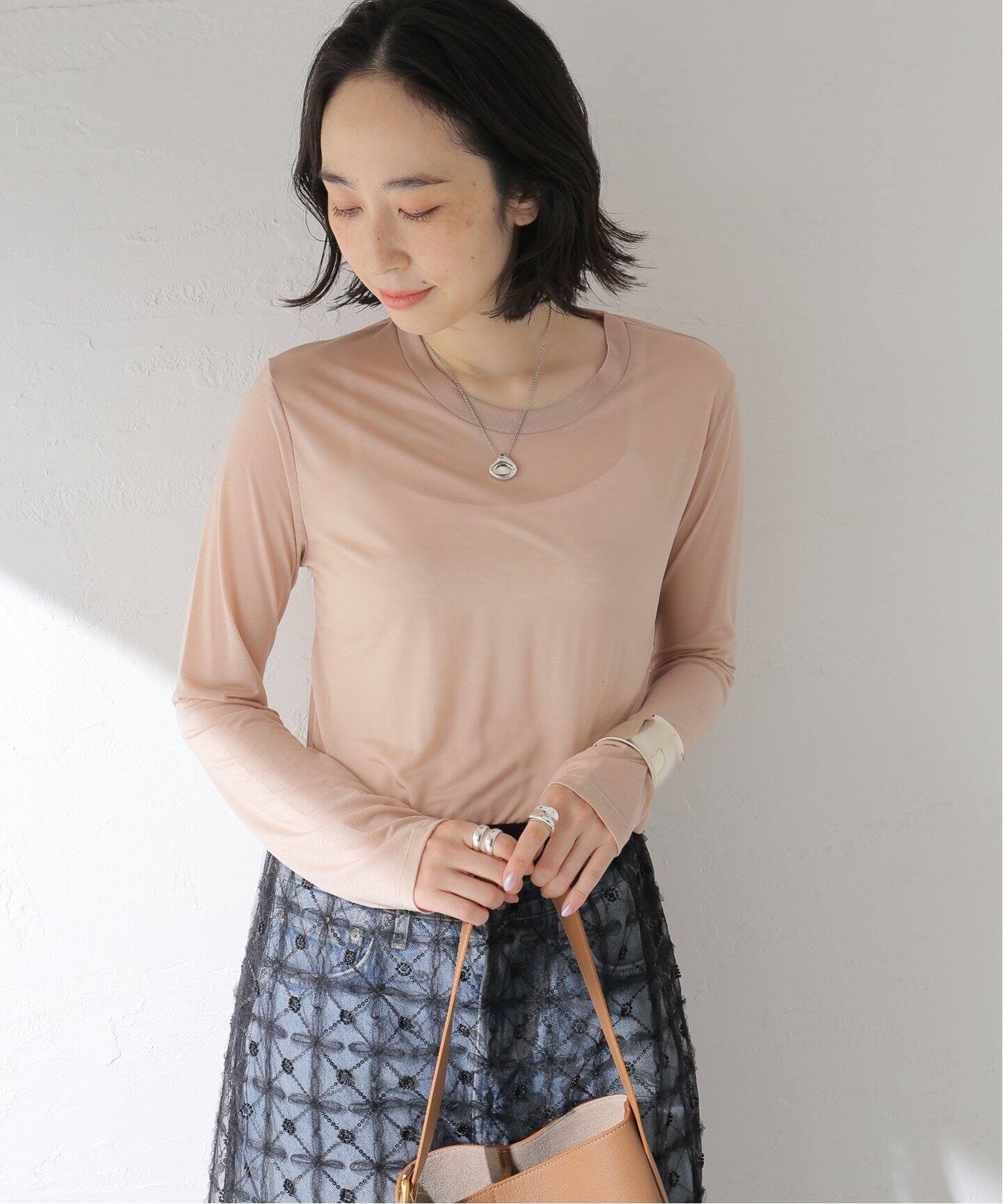 BASERANGE/ベースレンジ】LONG SLEEVE TEE：カットソー（Tシャツ  