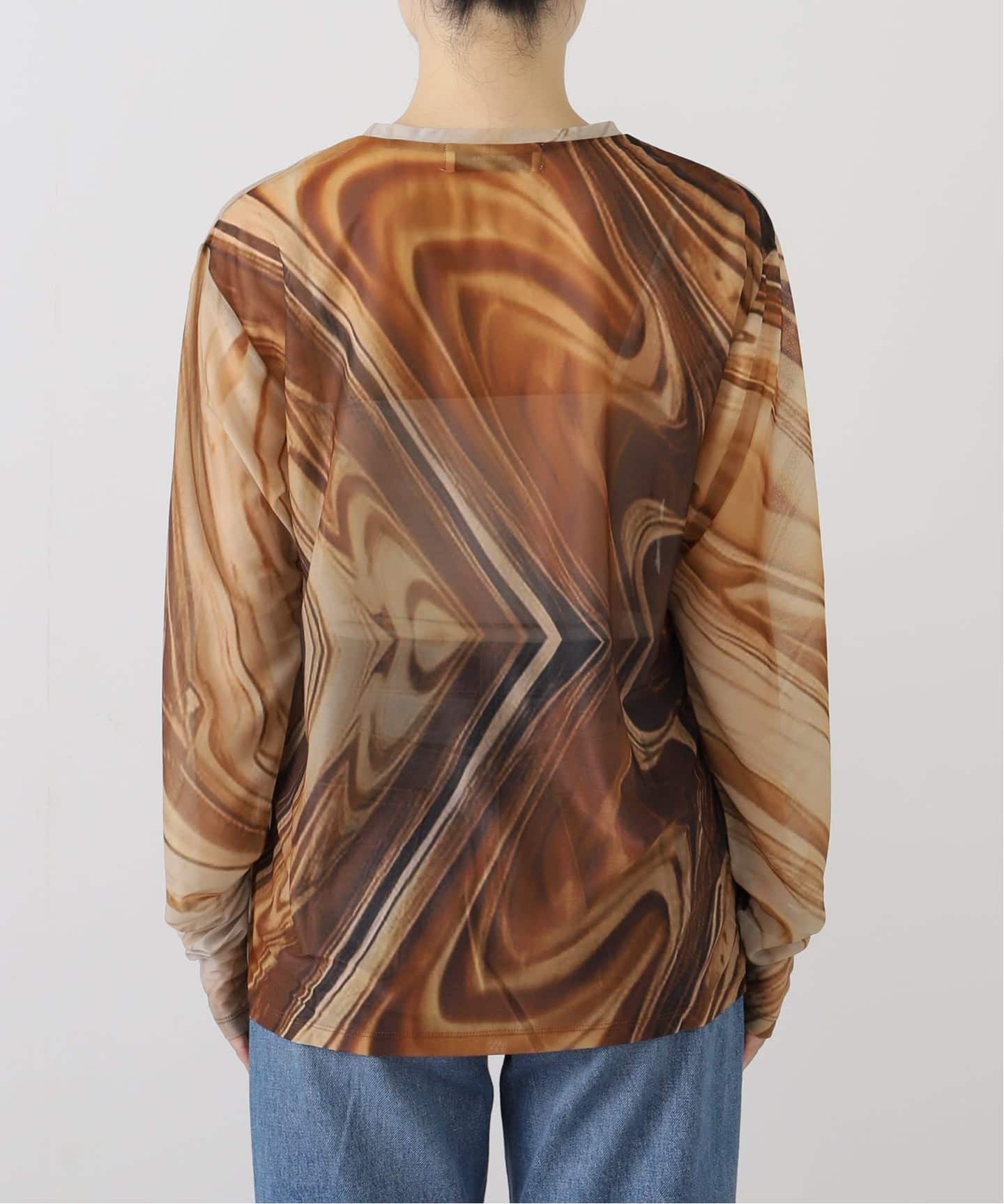 新品FUMIE TANAKA フミエタナカ / sheer long T FUMIE TANAKA(フミエタナカ)】sheer long T：カットソー（Tシャツ