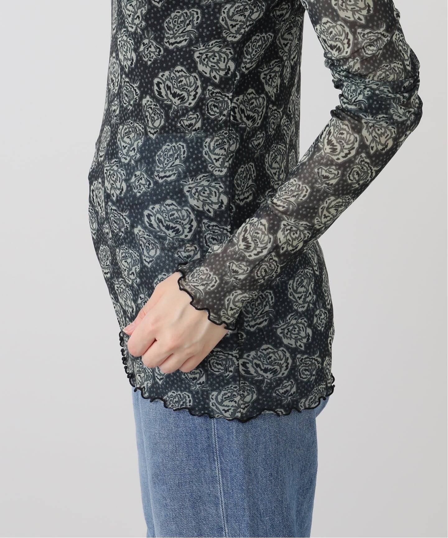 FUMIE TANAKA(フミエタナカ)】flower mesh high neck