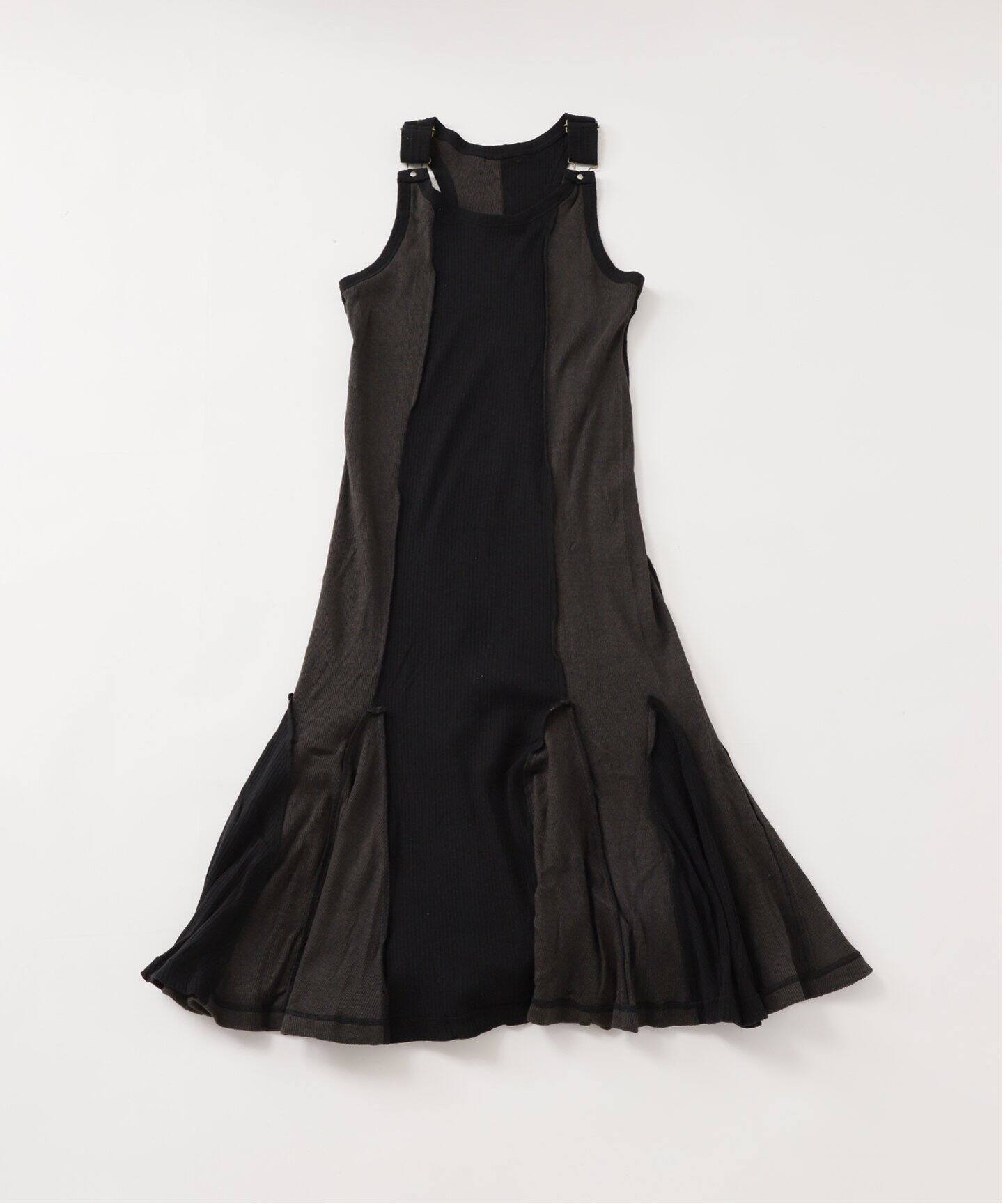 【Uhr】リブジャージー　ジャンパードレス Uhr/ウーア】Rib Jersey Jumper Dress：ワンピース（ワンピース