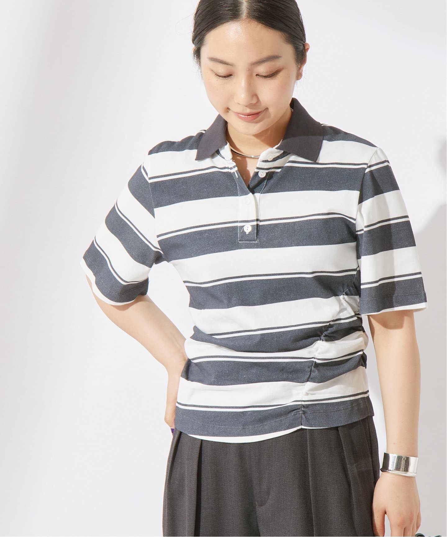 春のコレクション BAUM PFERDGARTEN】JUDITEエリツキボーダー：カットソー（T UND トップス