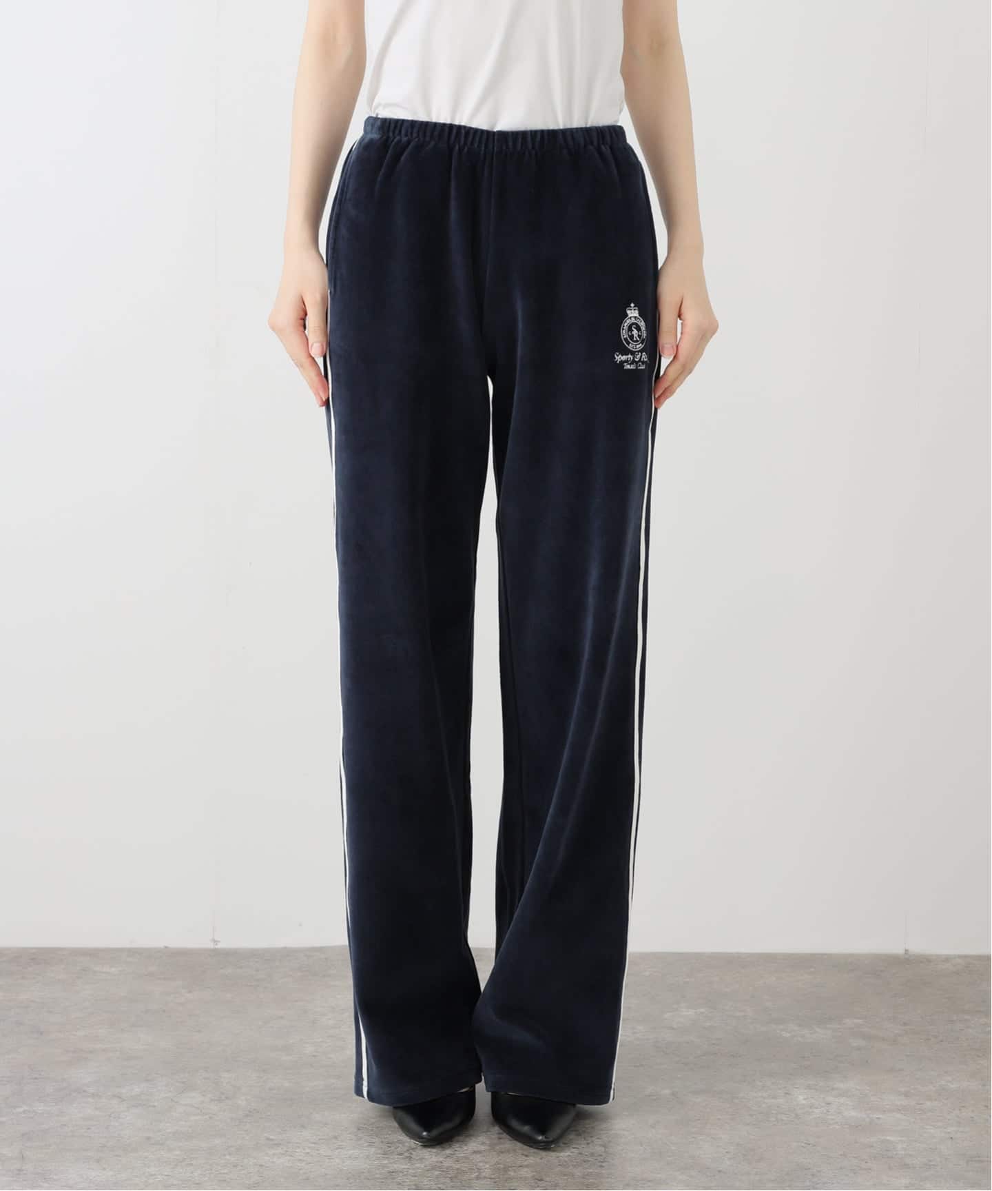 ジャーナルスタンダード レサージュ（journal standard L’essage）/【SPORTY&RICH/スポーティアンドリッチ】Crown Tennis Velour Sweat SPORTY&RICH/スポーティアンドリッチ】Crown Tennis Velour Sweatpant