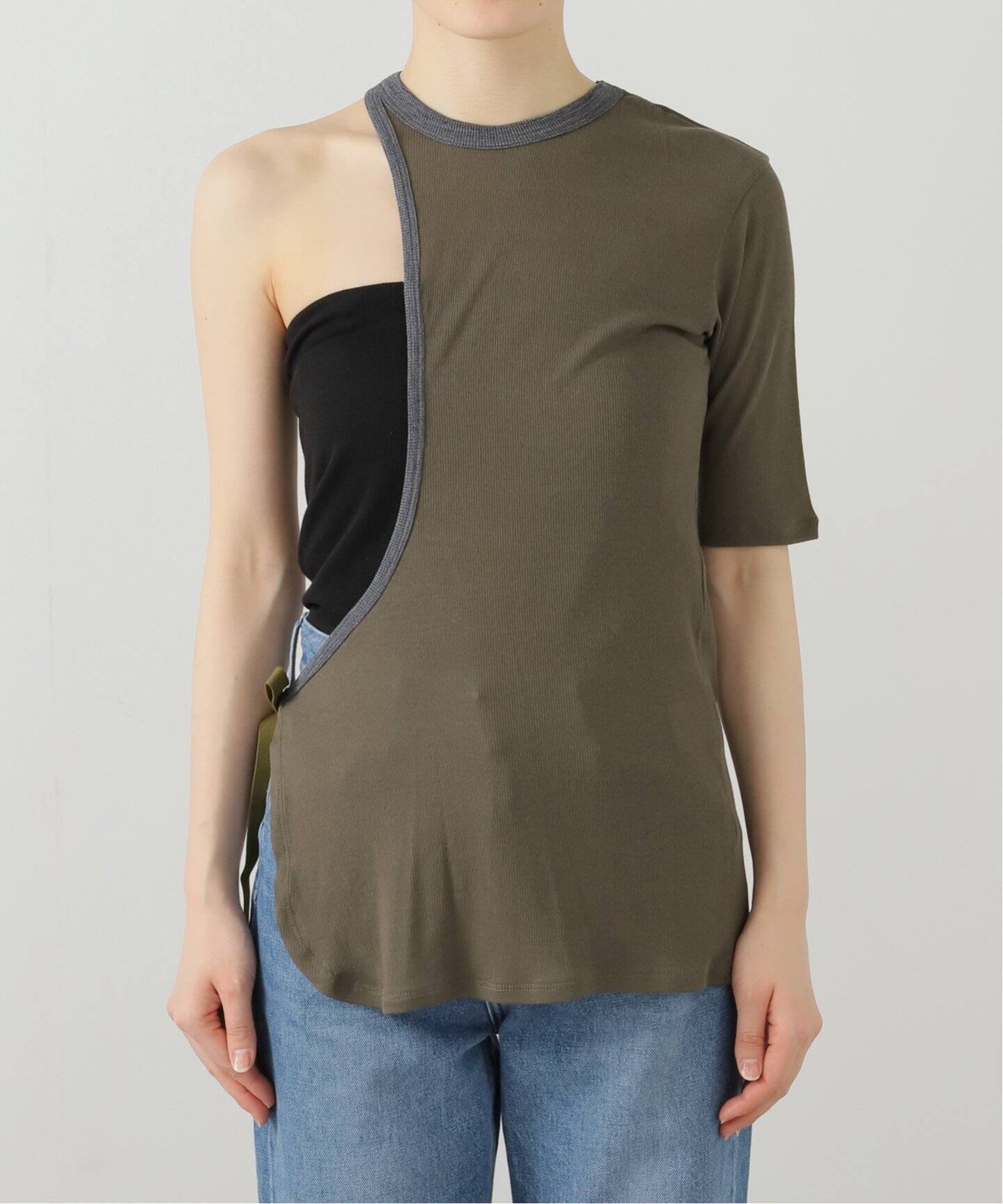 FUMIE TANAKA(フミエタナカ)】curve line T：カットソー（Tシャツ  