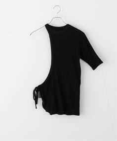 FUMIE TANAKA(フミエタナカ)】curve line T：カットソー（Tシャツ 