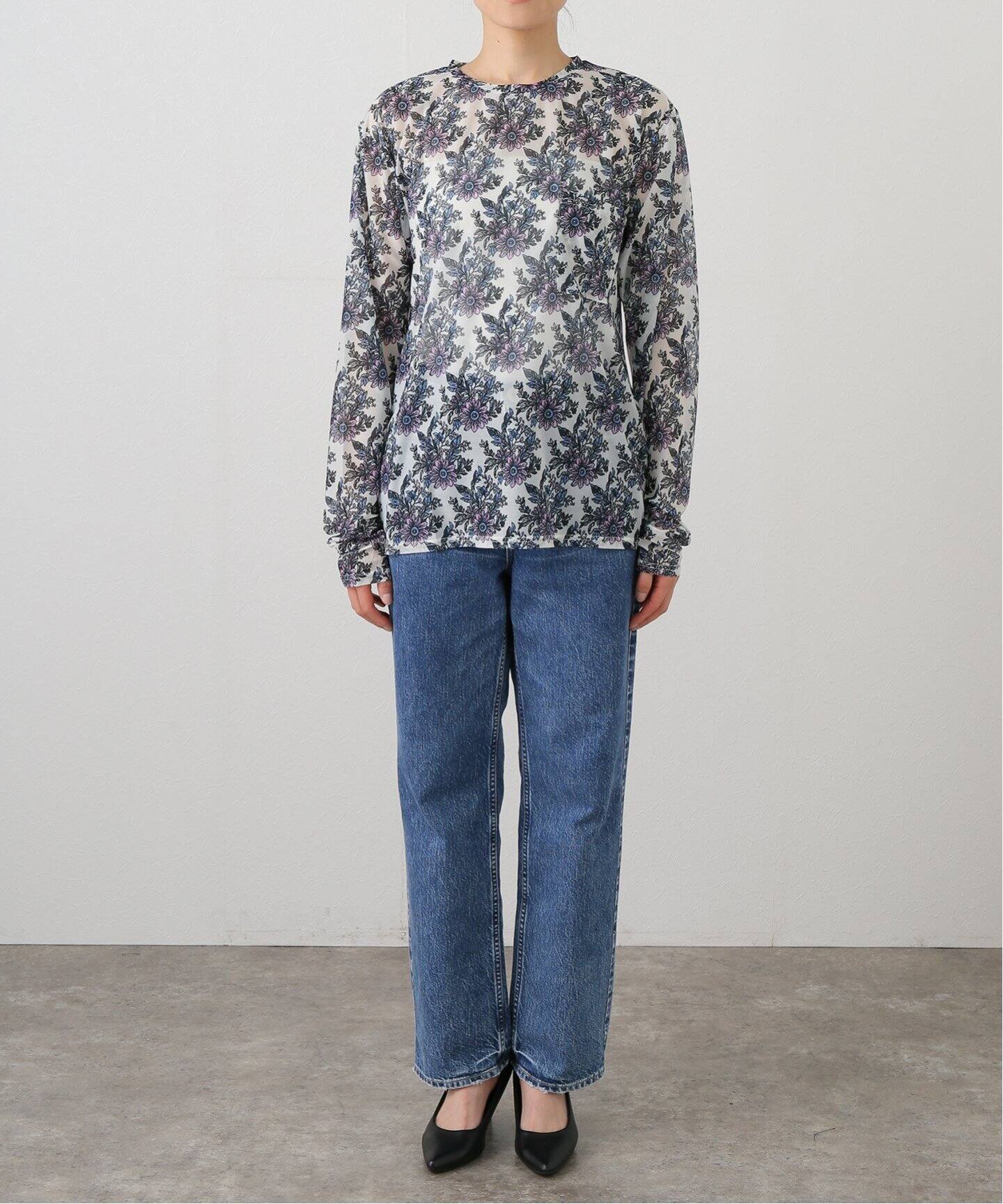 FUMIE TANAKA(フミエタナカ)】sheer print longT：カットソー（Tシャツ  