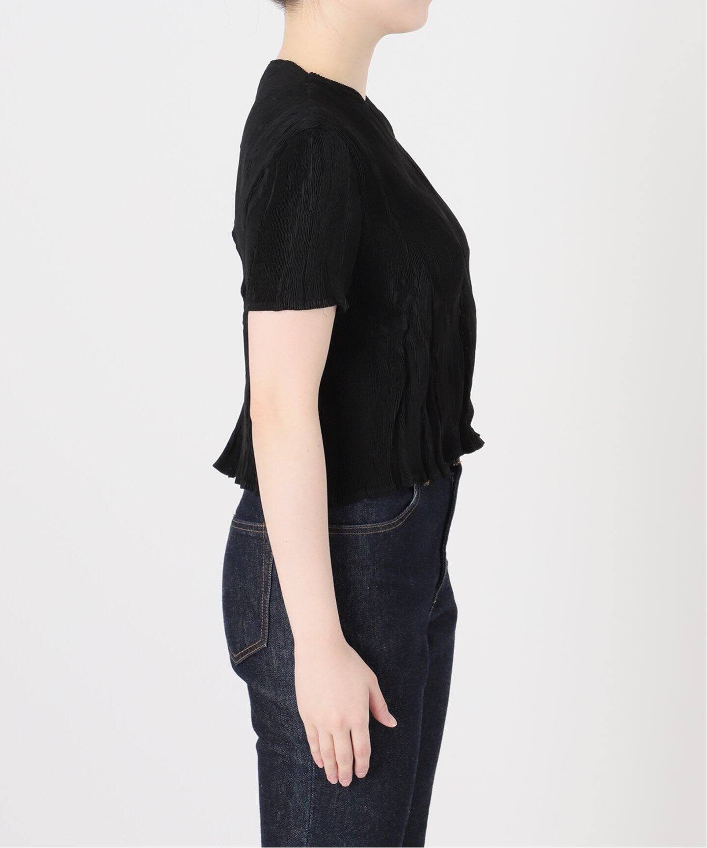 Gongdid Design/ゴンディッドデザイン】Wavy crop top：カットソー（T