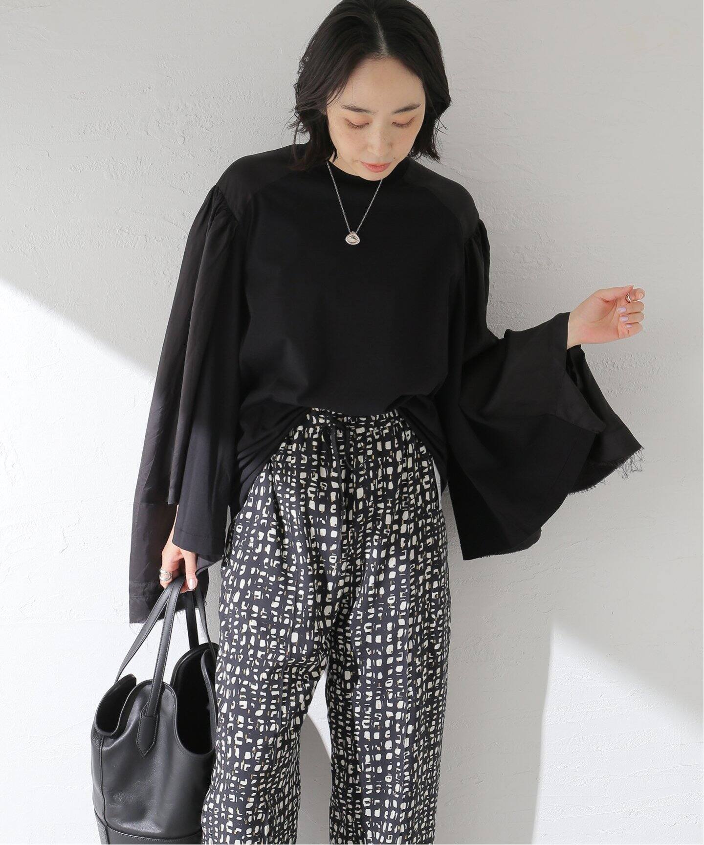 TOGA PULLA/トーガプルラ】Cotton jersey L/S：カットソー（Tシャツ  