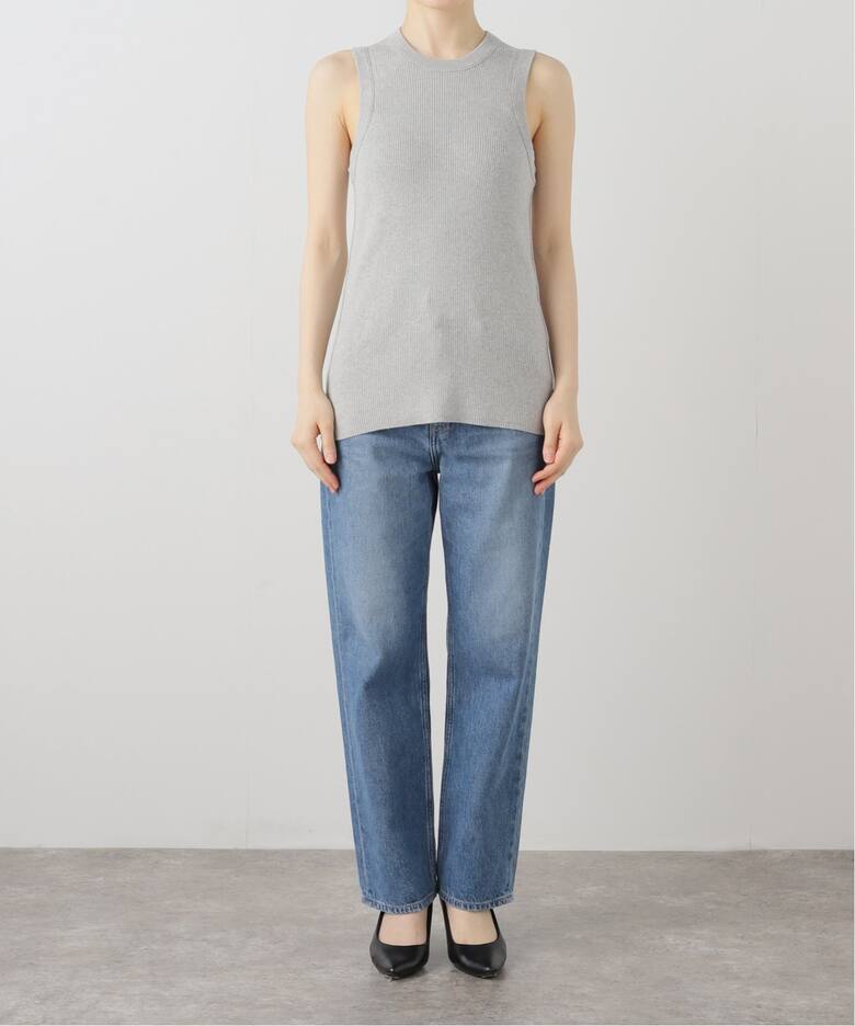 INSCRIRE /アンスクリア】Cotton Rib Tank Top：タンクトップ（タンク