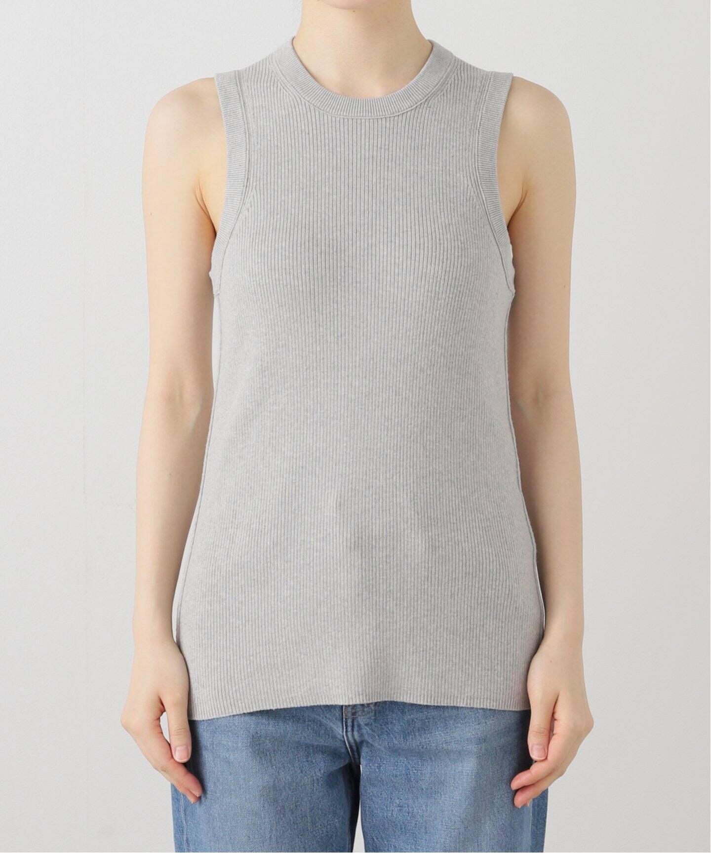 INSCRIRE /アンスクリア】Cotton Rib Tank Top：タンクトップ（タンク 