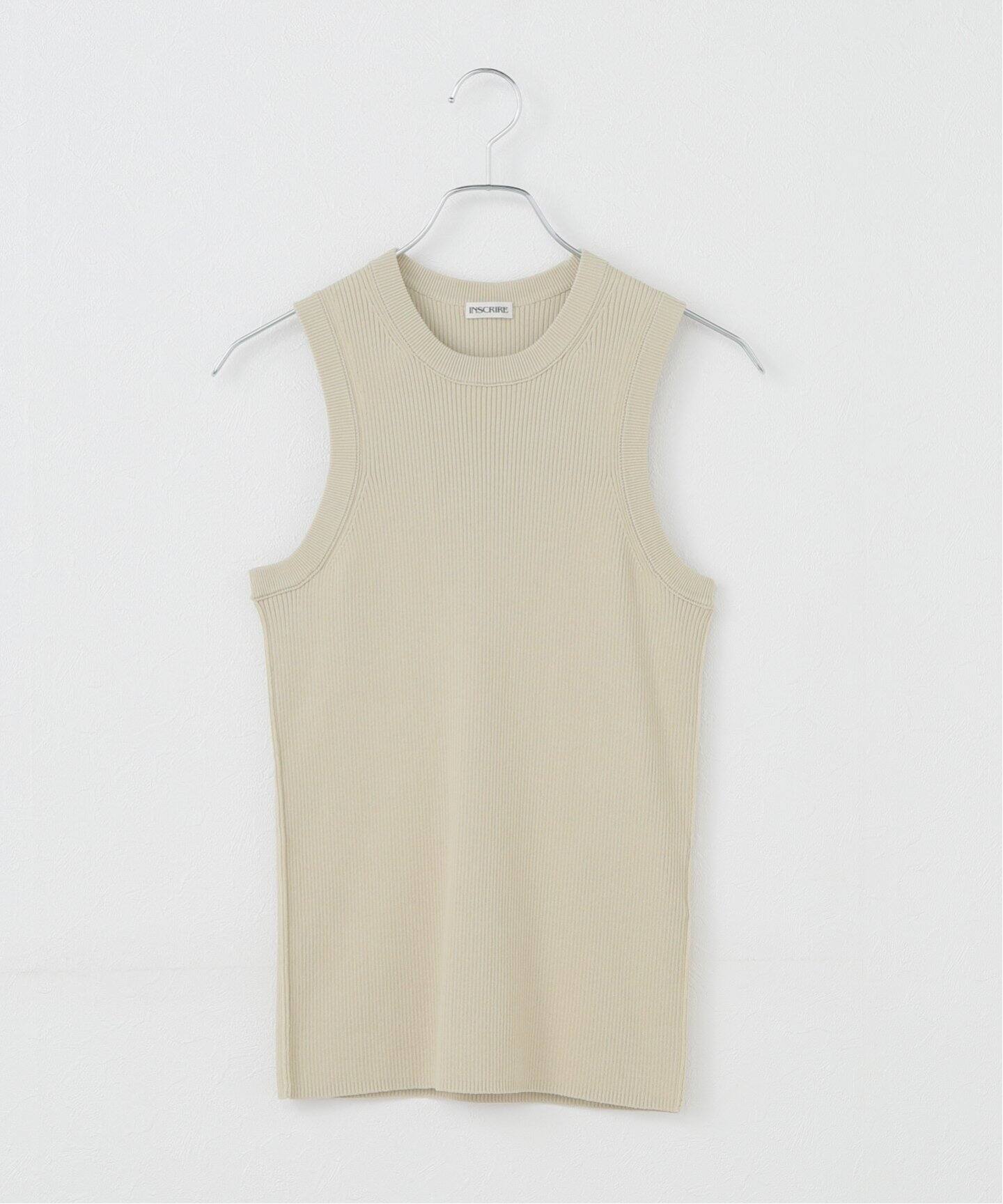 INSCRIRE /アンスクリア】Cotton Rib Tank Top：タンクトップ（タンク 