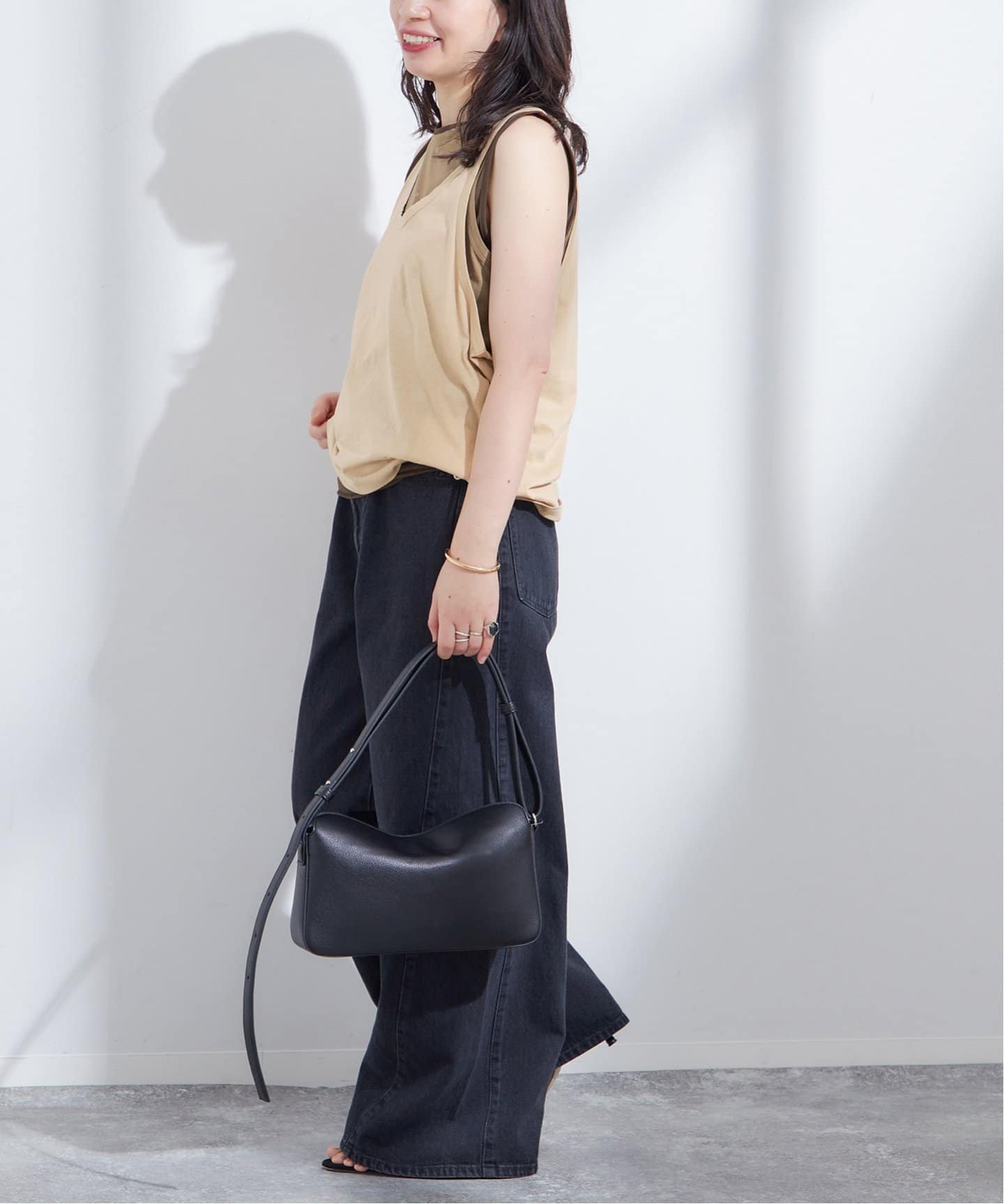 【レビューで送料無料】 INSCRIRE T/T：タンク Layered Jersey /アンスクリア】Light トップス