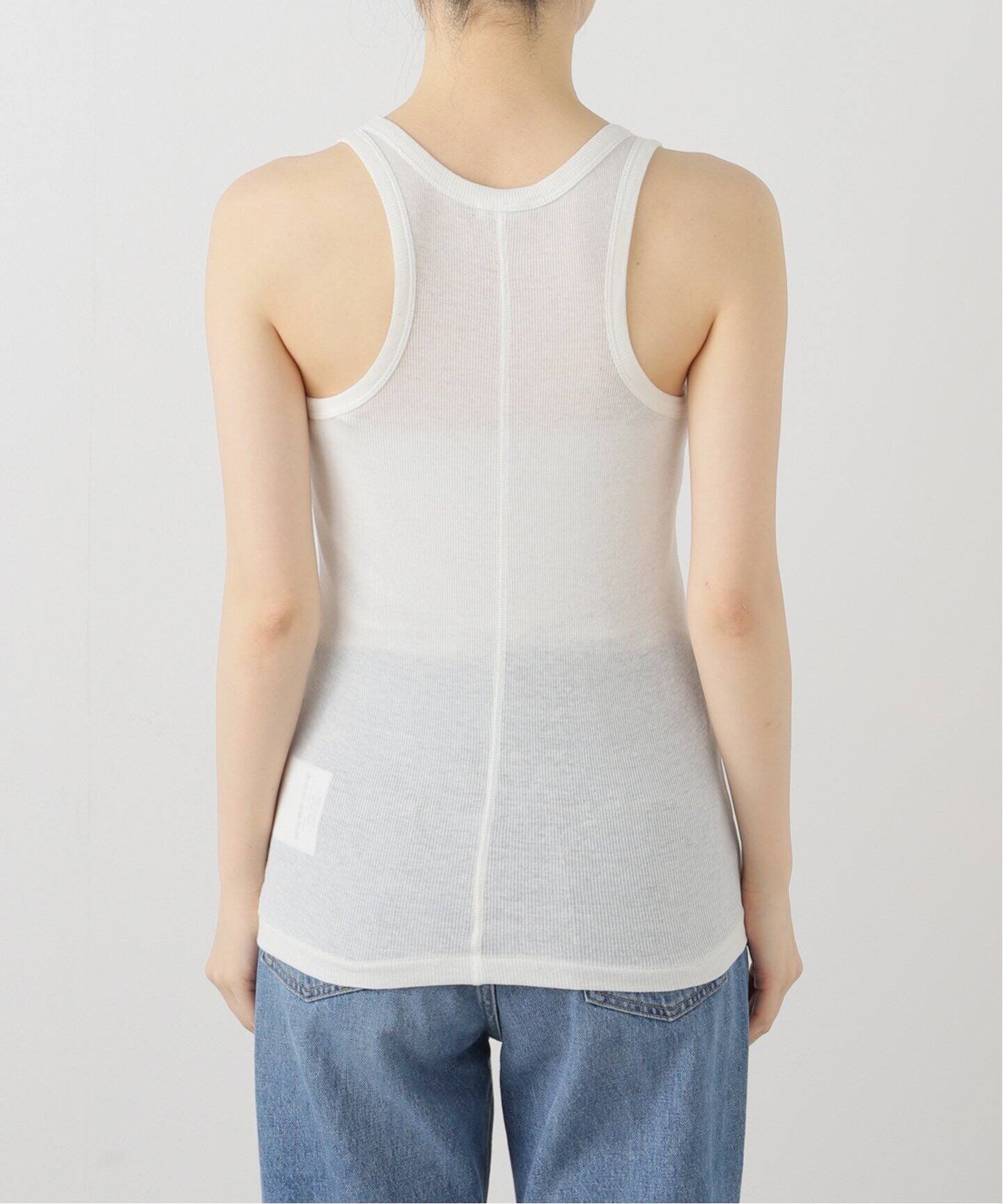 INSCRIRE /アンスクリア】Natural Mix Rib Layered T/T：タンクトップ 