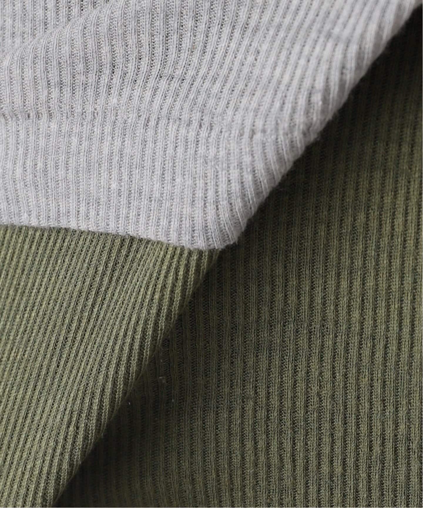 INSCRIRE /アンスクリア】Natural Mix Rib Layered T/T：タンクトップ