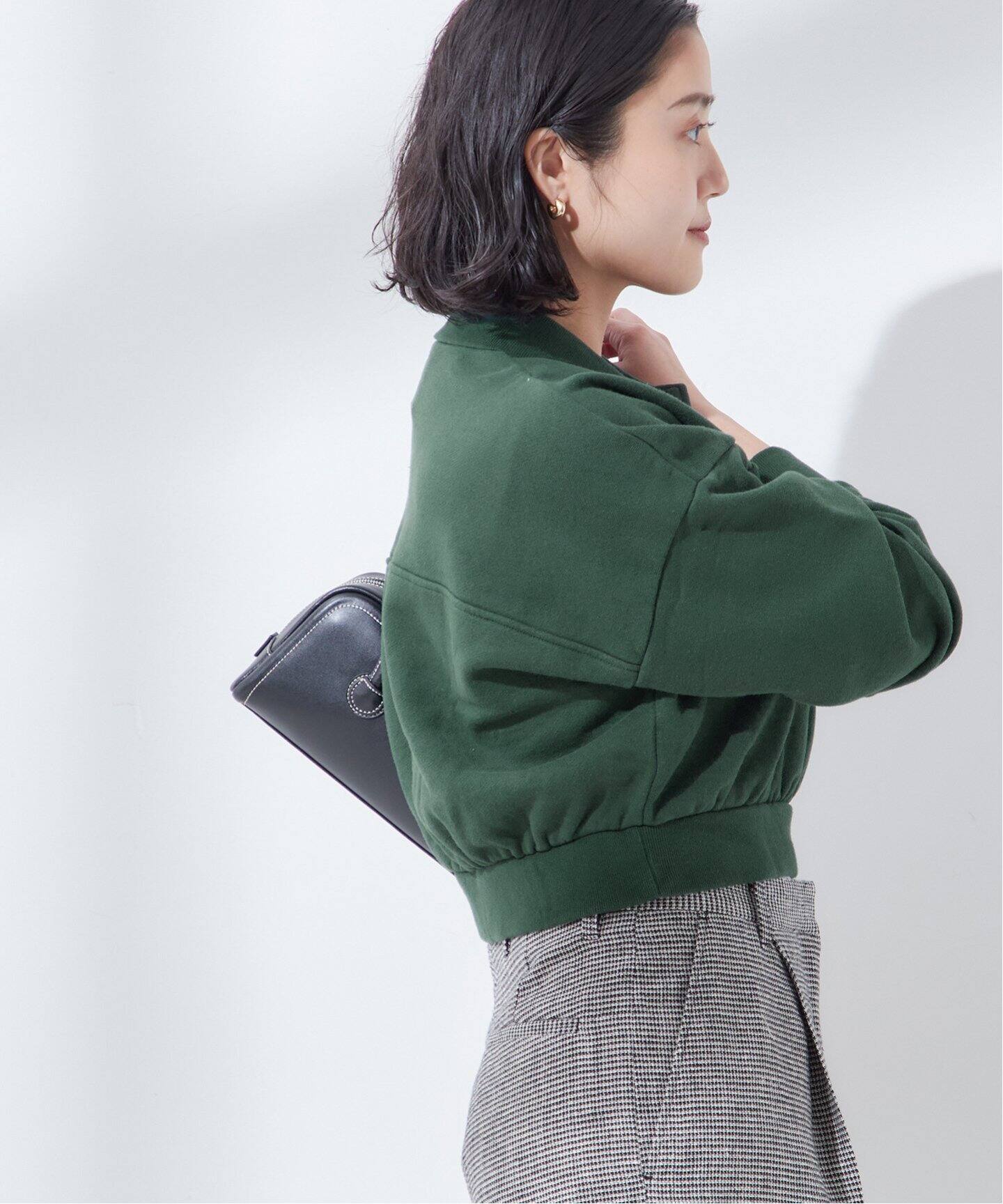 INSCRIRE クロップ　スウェットシャツ　タグ付き CROPPED SWEAT SHIRT-クロップドスウェットシャツ-HYKE（ハイク