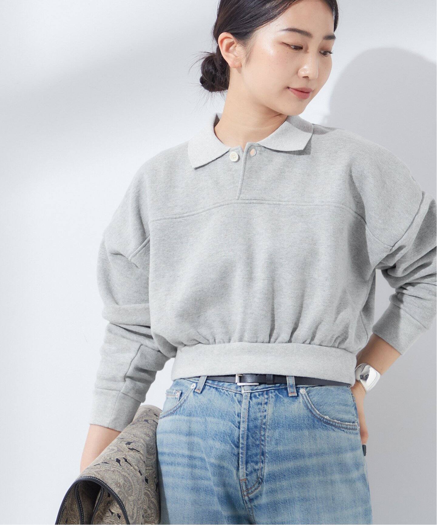 INSCRIRE /アンスクリア】Vintage Sweat Short Pull Over：スウェット 