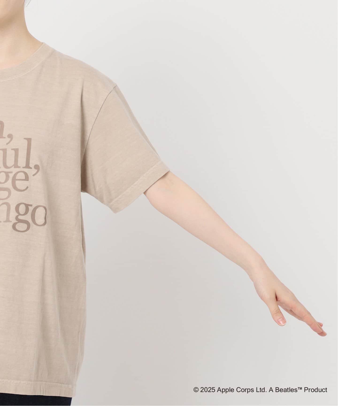 グッドロックスピード　ビートルズ Tシャツ　ベージュ GOOD ROCK SPEED / グッドロックスピード】THE BEATLES ロゴTEE
