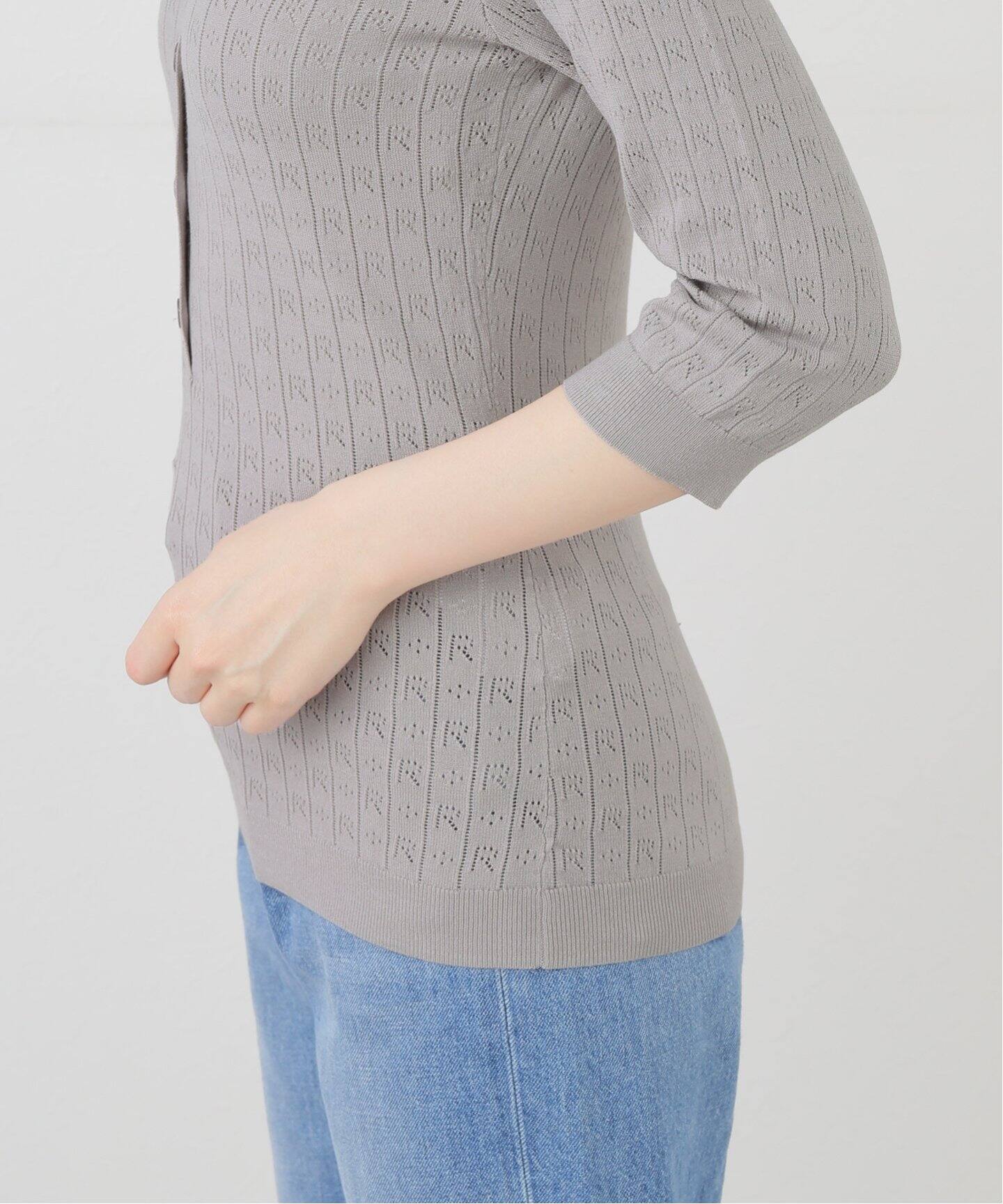 ポロシャツ ポロ 「ROTATE/ロテート」Pointelle Polo Shirt：ポロシャツ レディース ROTATE/ロテート】Pointelle Polo Shirt：ポロシャツ