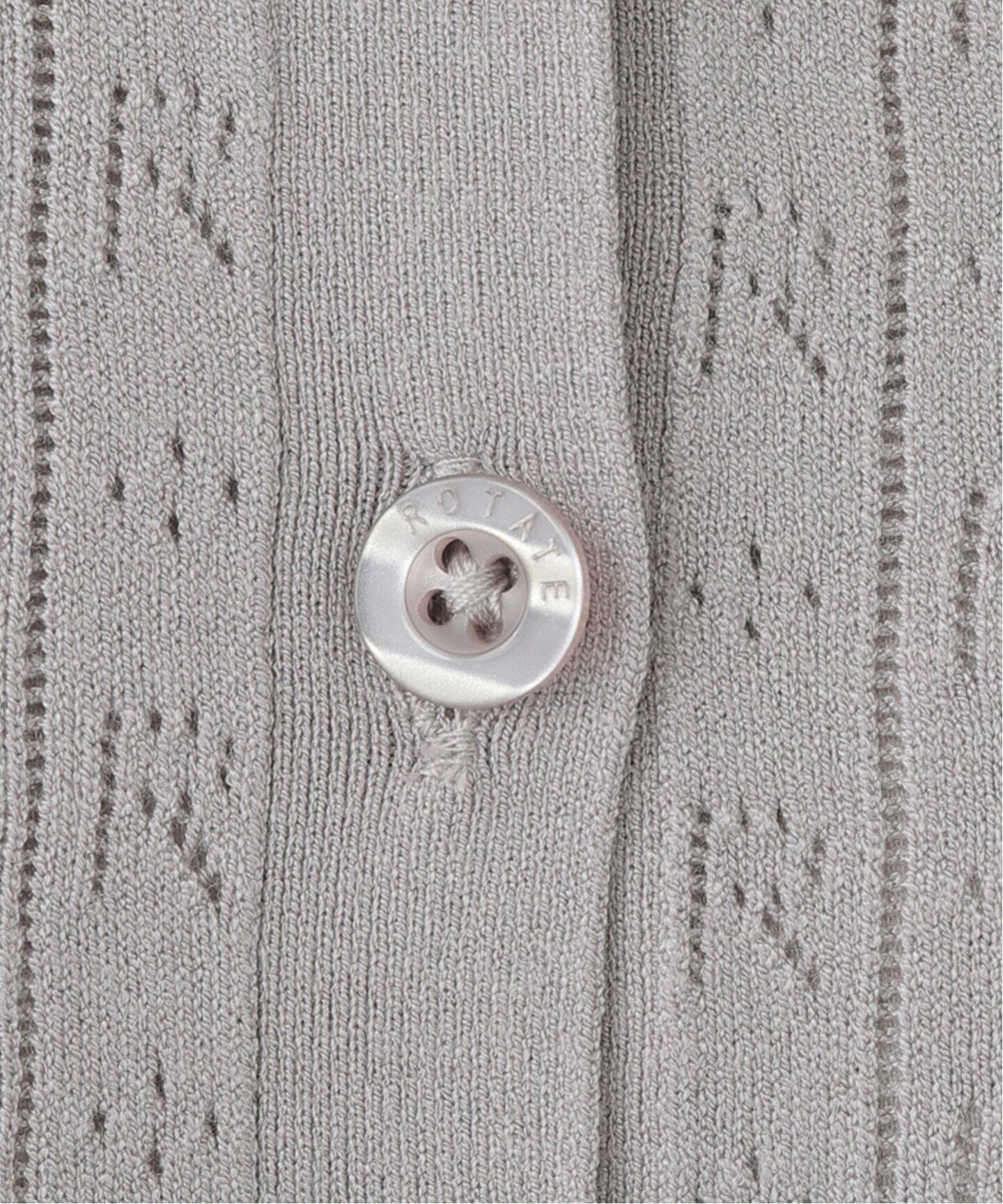 ポロシャツ ポロ 「ROTATE/ロテート」Pointelle Polo Shirt：ポロシャツ レディース ROTATE/ロテート】Pointelle Polo Shirt：ポロシャツ