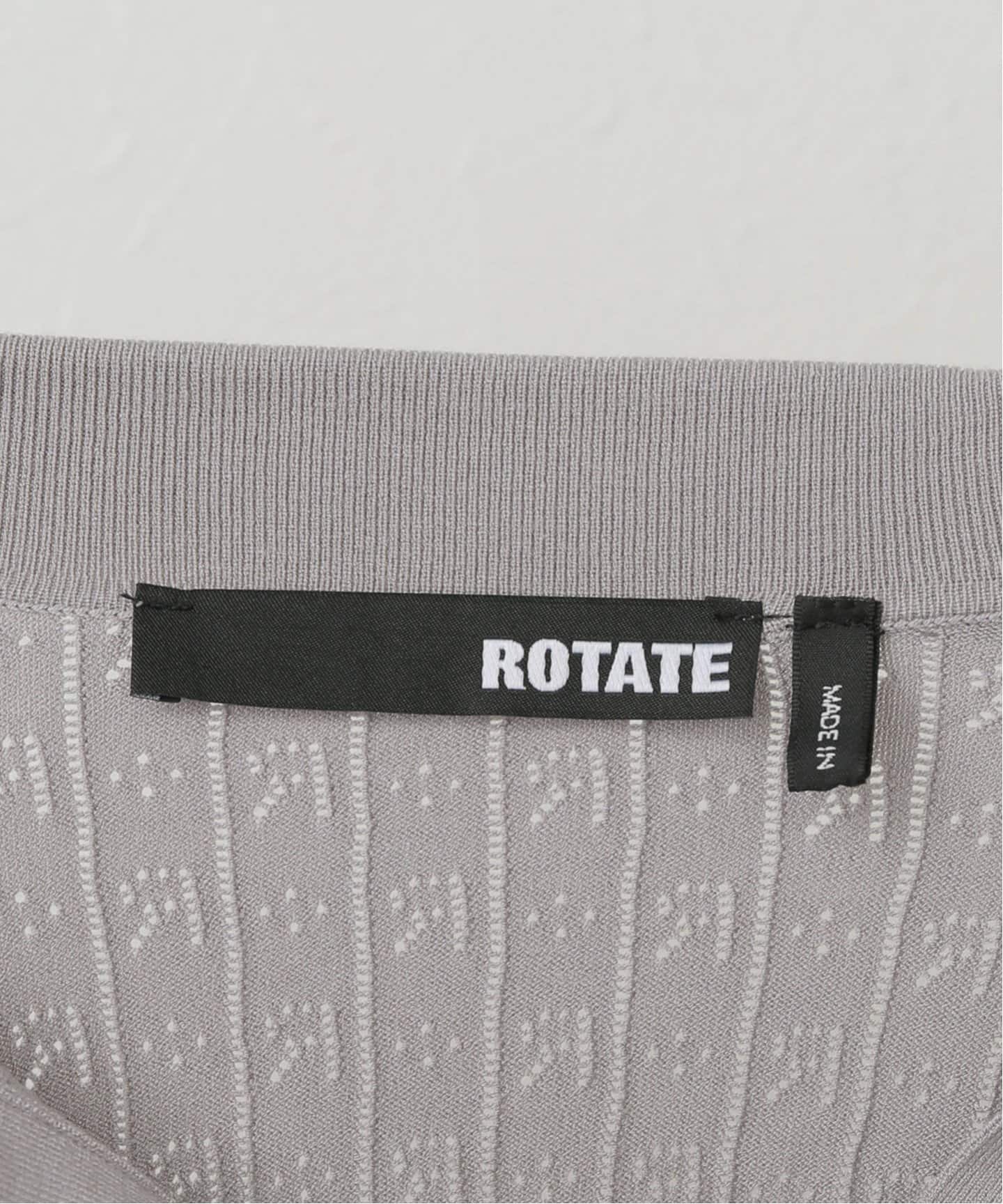 ポロシャツ ポロ 「ROTATE/ロテート」Pointelle Polo Shirt：ポロシャツ レディース ROTATE/ロテート】Pointelle Polo Shirt：ポロシャツ