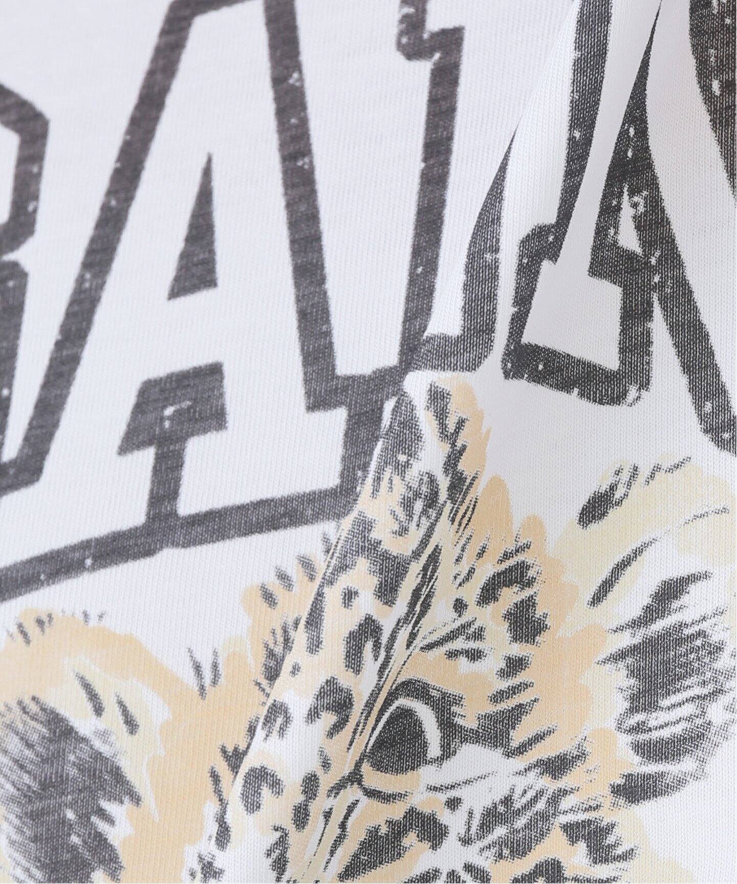 【GANNI】送料・関税込★Leopard RelaxFit Short Sleeve T-shirt Leopard White Basic Jersey Leopard Relaxed T-shirt | GANNI