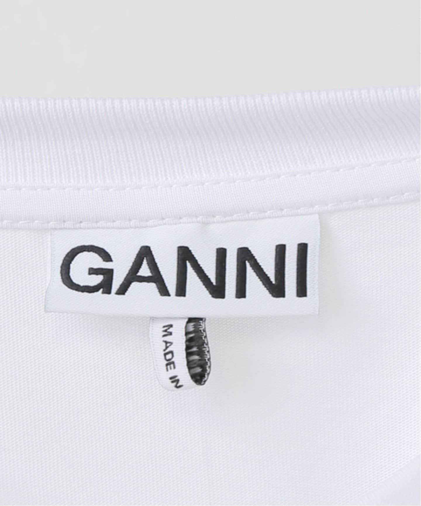 Tシャツ・カットソー GANNI Poppy C Relaxed T-Shirt Bright White White Basic Jersey Poppy Relaxed T-shirt | GANNI US