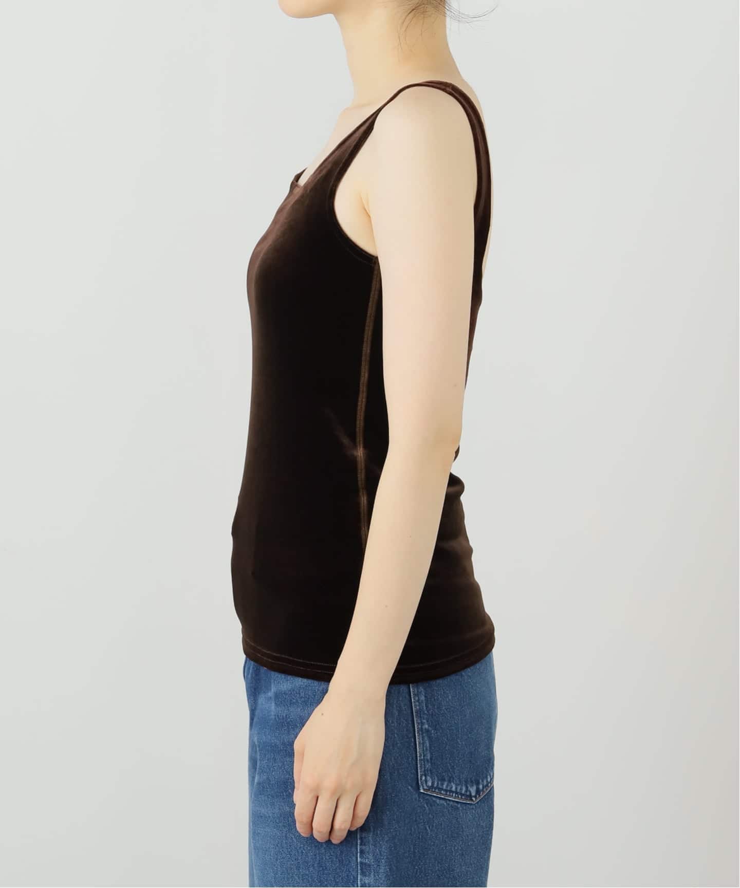 SIMONE WILD/シモーネ ワイルド】VELVET SINGLET：タンクトップ