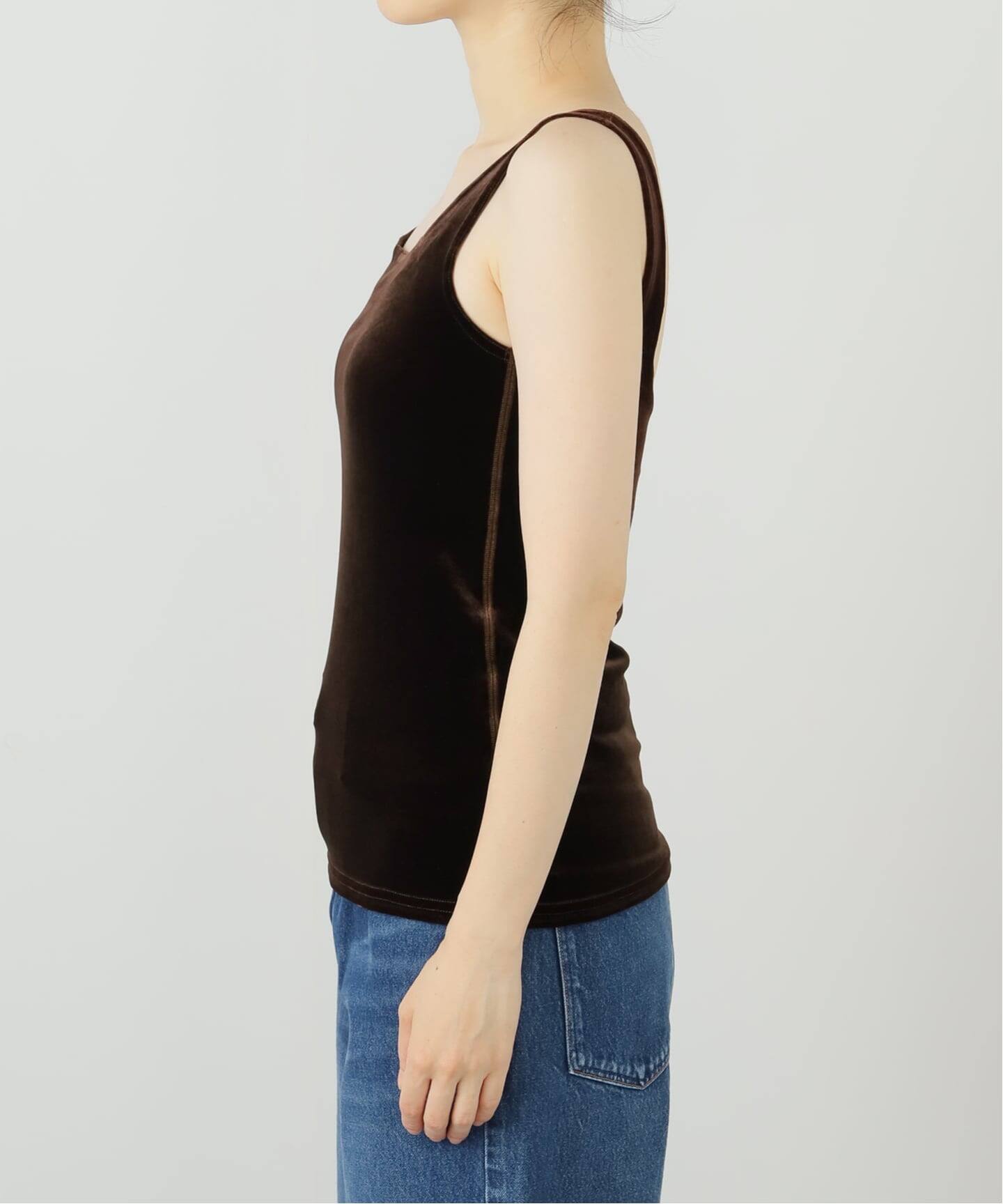 SIMONE WILD/シモーネ ワイルド】VELVET SINGLET：タンクトップ 