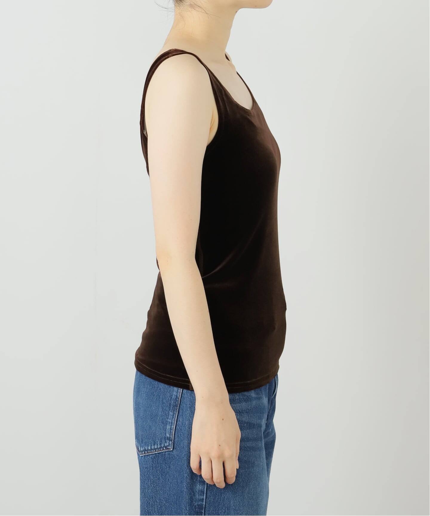 SIMONE WILD/シモーネ ワイルド】VELVET SINGLET：タンクトップ 
