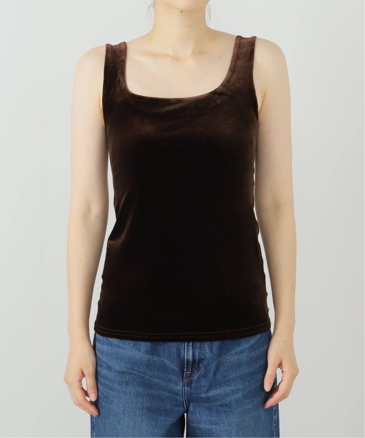 SIMONE WILD/シモーネ ワイルド】VELVET SINGLET：タンクトップ