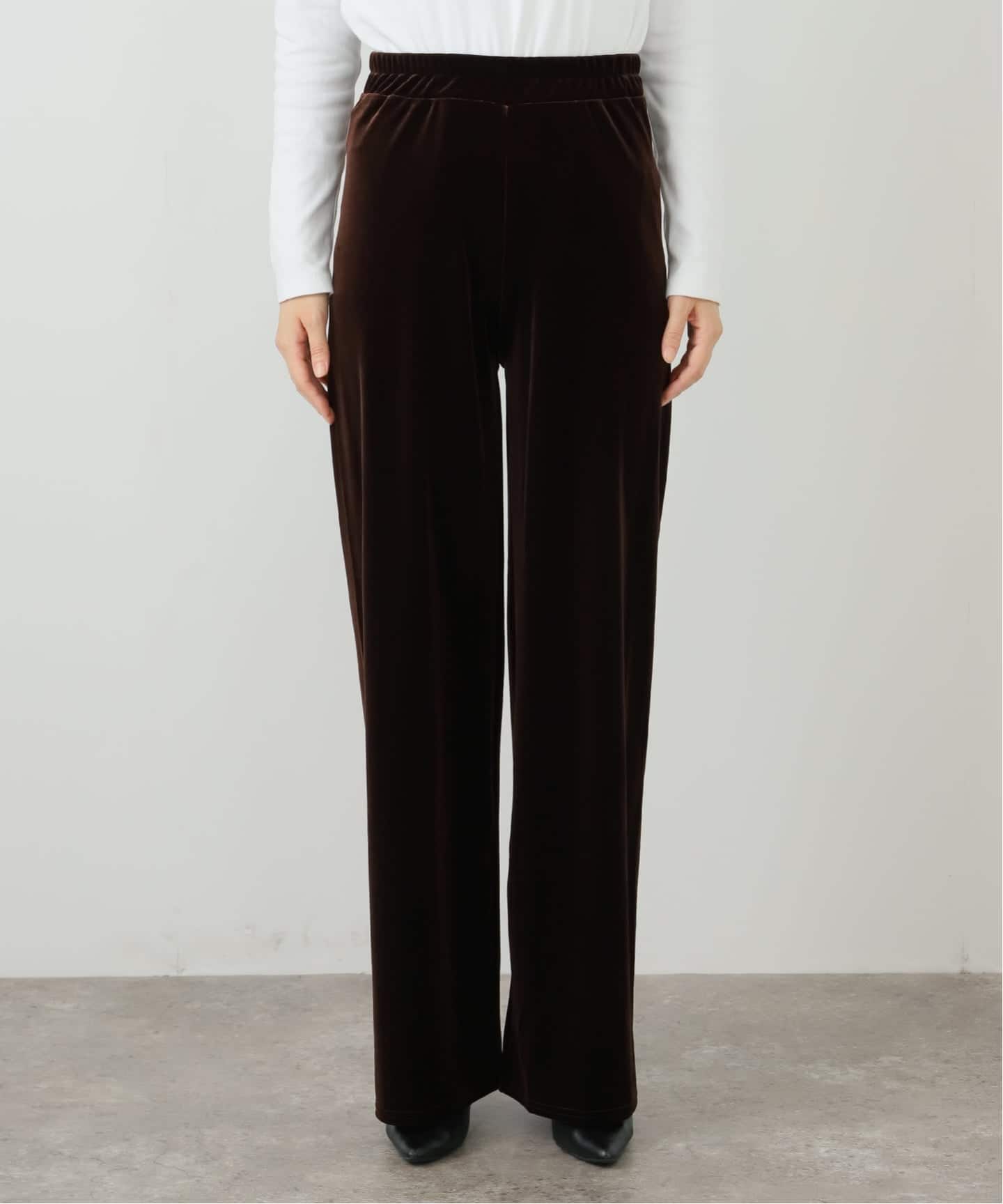 SIMONE WILDブラウンベロアパンツ　ASPESI SIMONE WILD/シモーネ ワイルド】VELVET COZY PANTS：パンツ