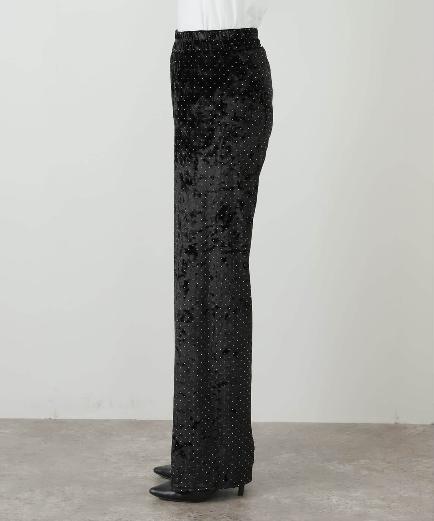 SIMONE WILD/シモーネ ワイルド】STUD VELVET COZY PANTS：パンツ