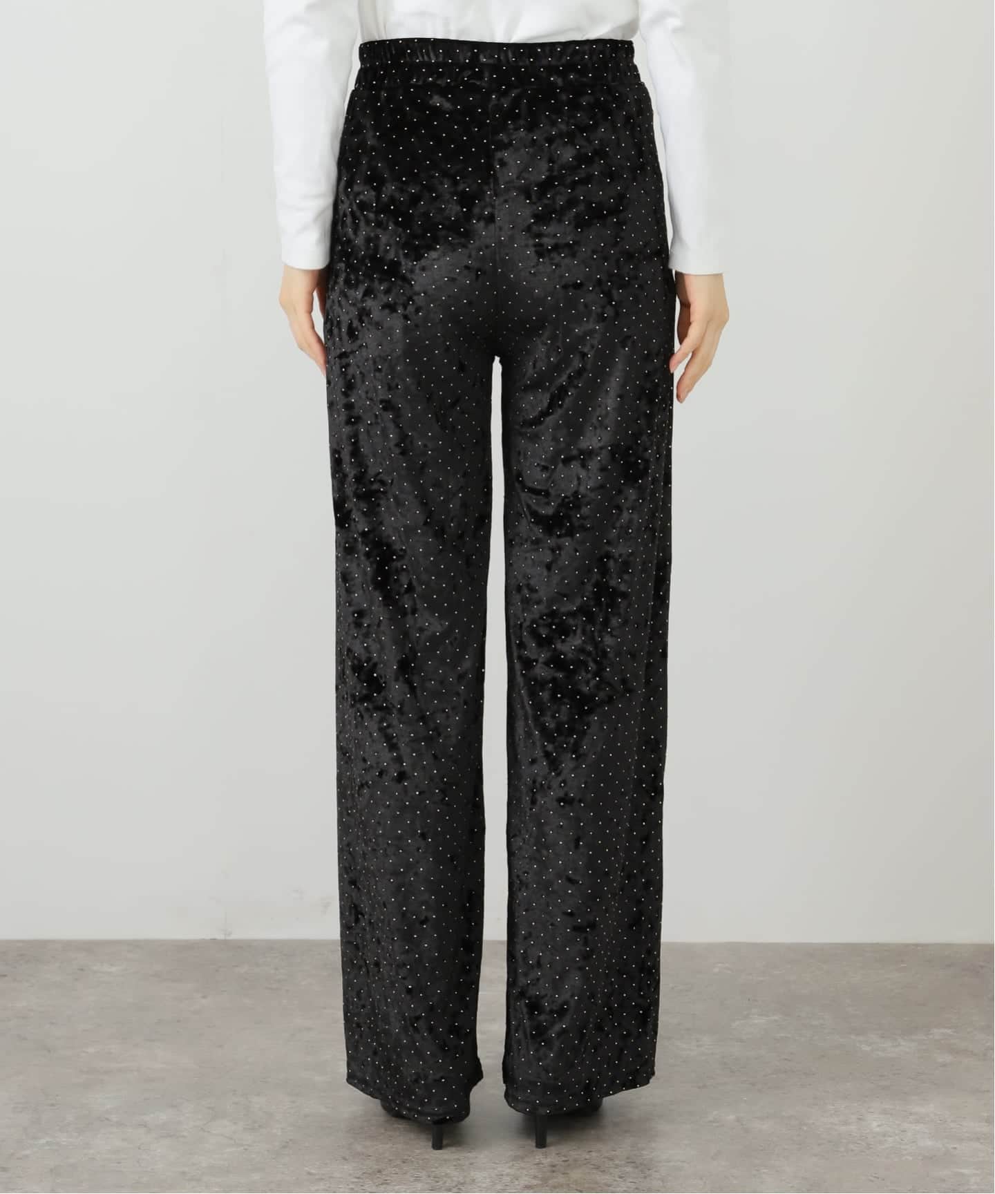 SIMONE WILD/シモーネ ワイルド】STUD VELVET COZY PANTS