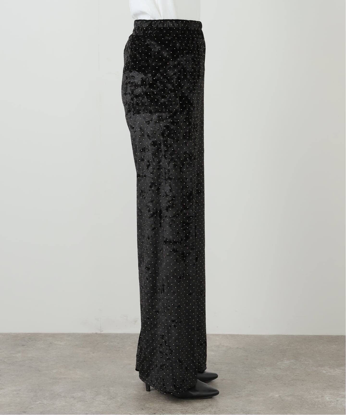 SIMONE WILD/シモーネ ワイルド】STUD VELVET COZY PANTS