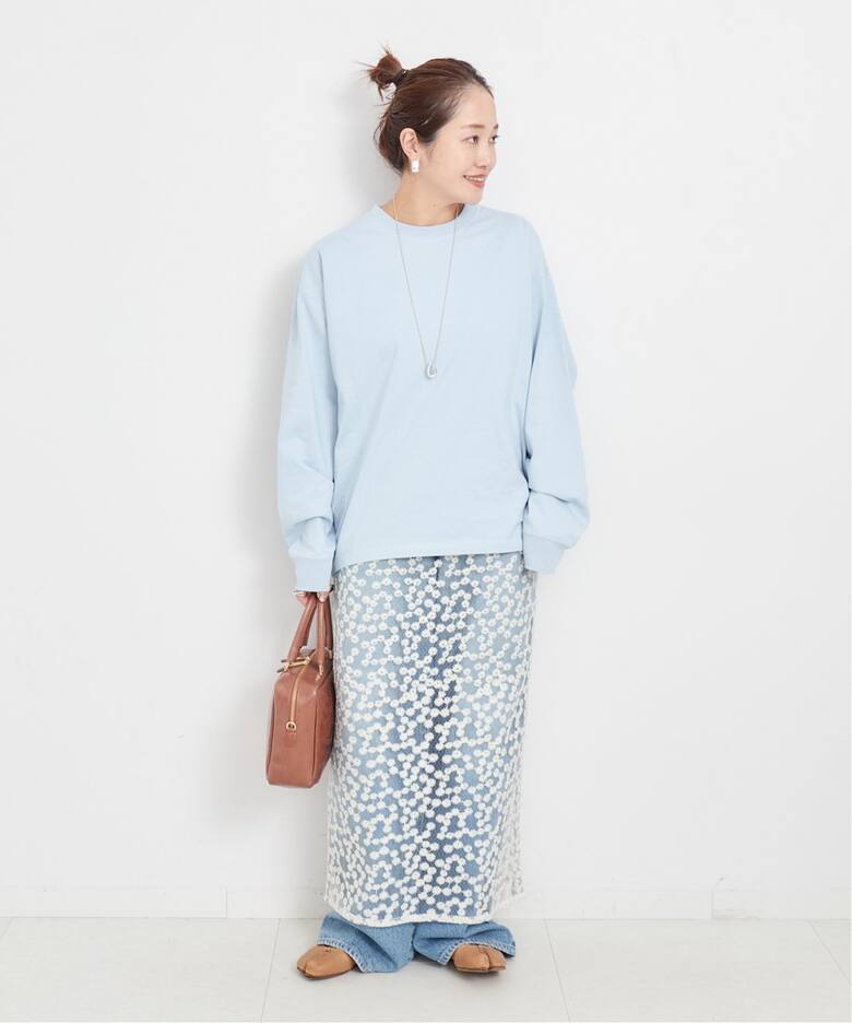 フラワーエンブロイダリースカート（ロング・マキシ丈スカート  