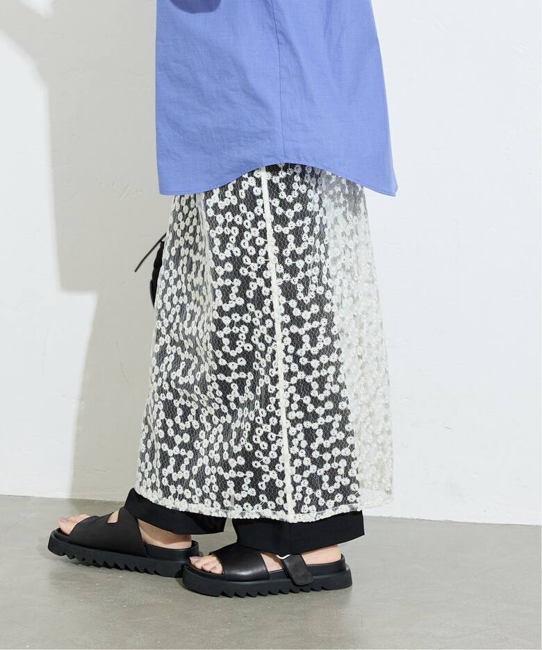 フラワーエンブロイダリースカート（ロング・マキシ丈スカート  