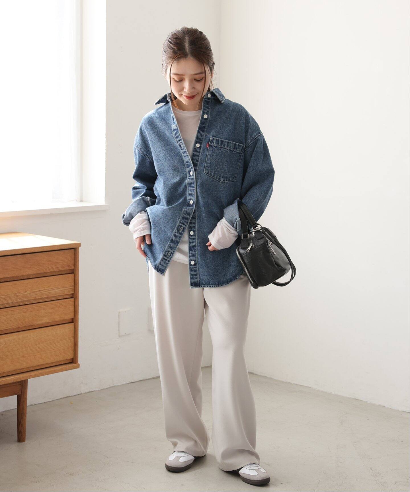 ジャーナルスタンダードシアーニットTシャツベイクルーズ 追加4》クルーネックシアーロングTシャツ（Tシャツ／カットソー